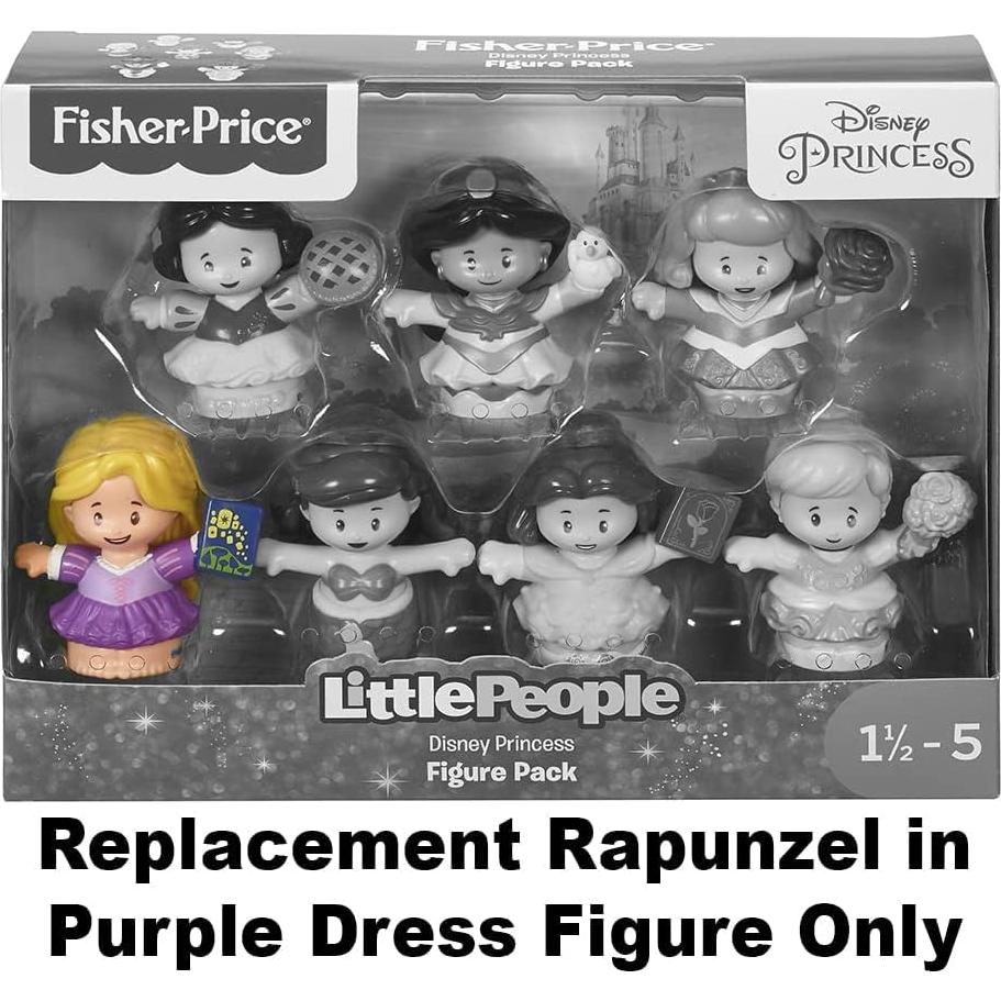 Figura de Reemplazo Rapunzel Little People GKG98 Vestido Morado
