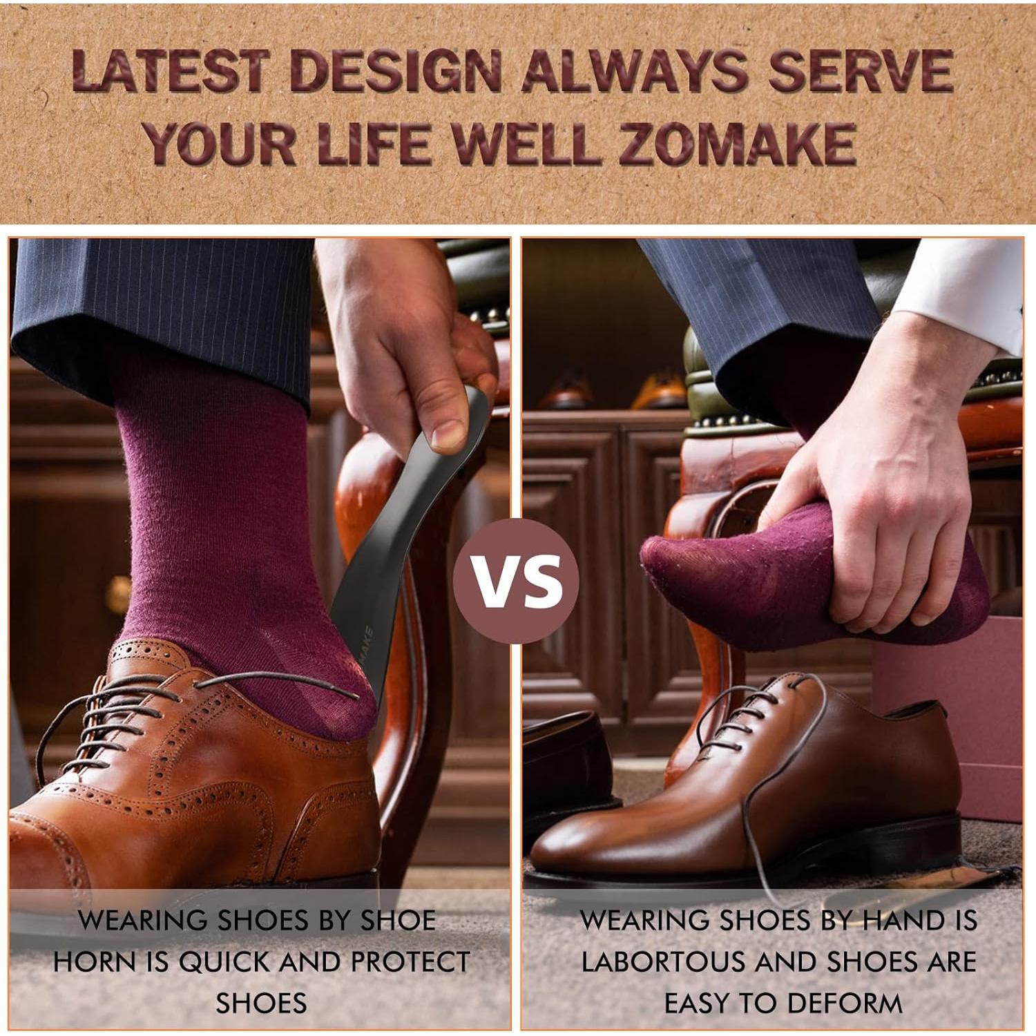 Cuerno de Zapato de Metal ZOMAKE 42 cm y 19 cm - Paquete de 2