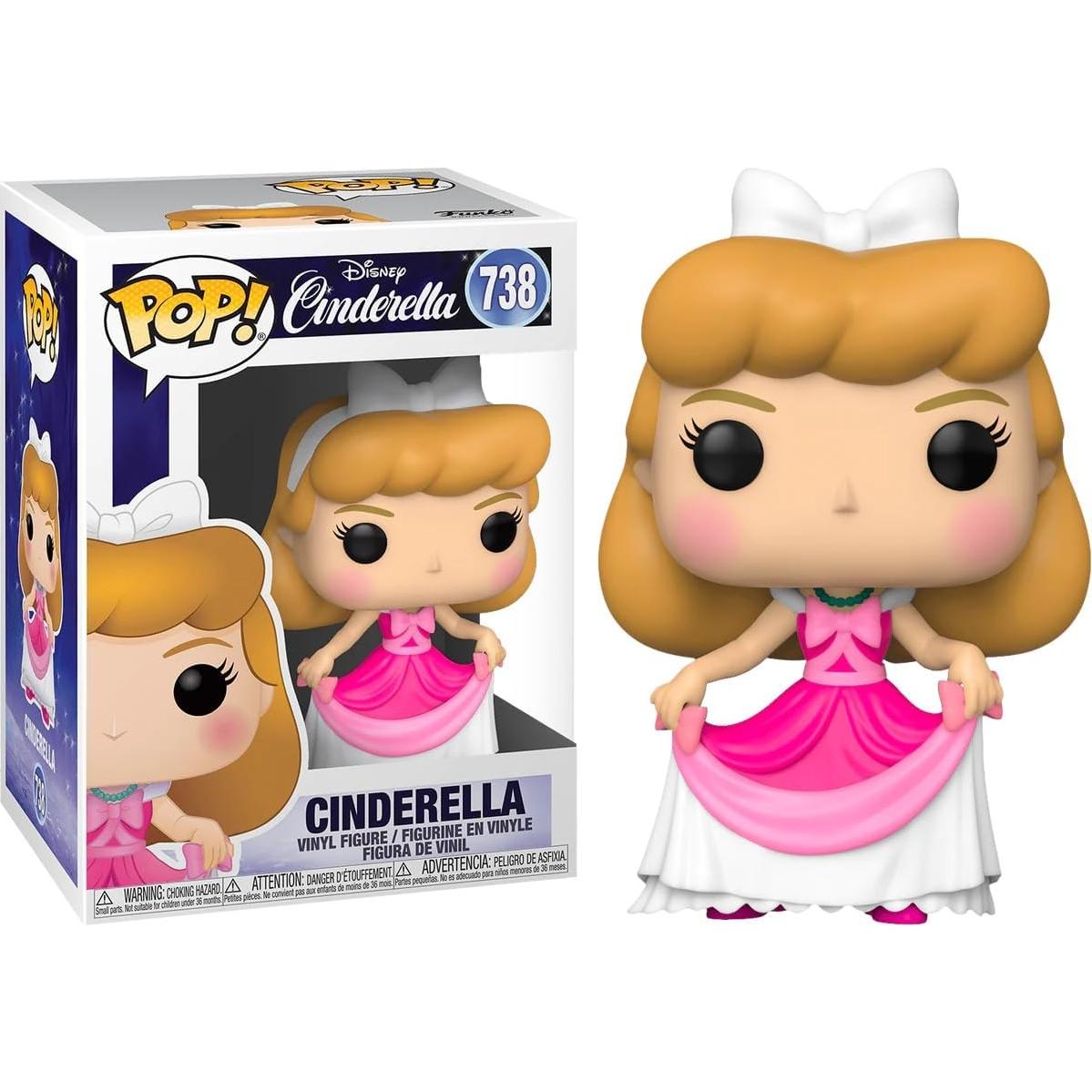 Figura de Vinilo Pop! Disney Cenicienta en Vestido Rosa 9.5 cm