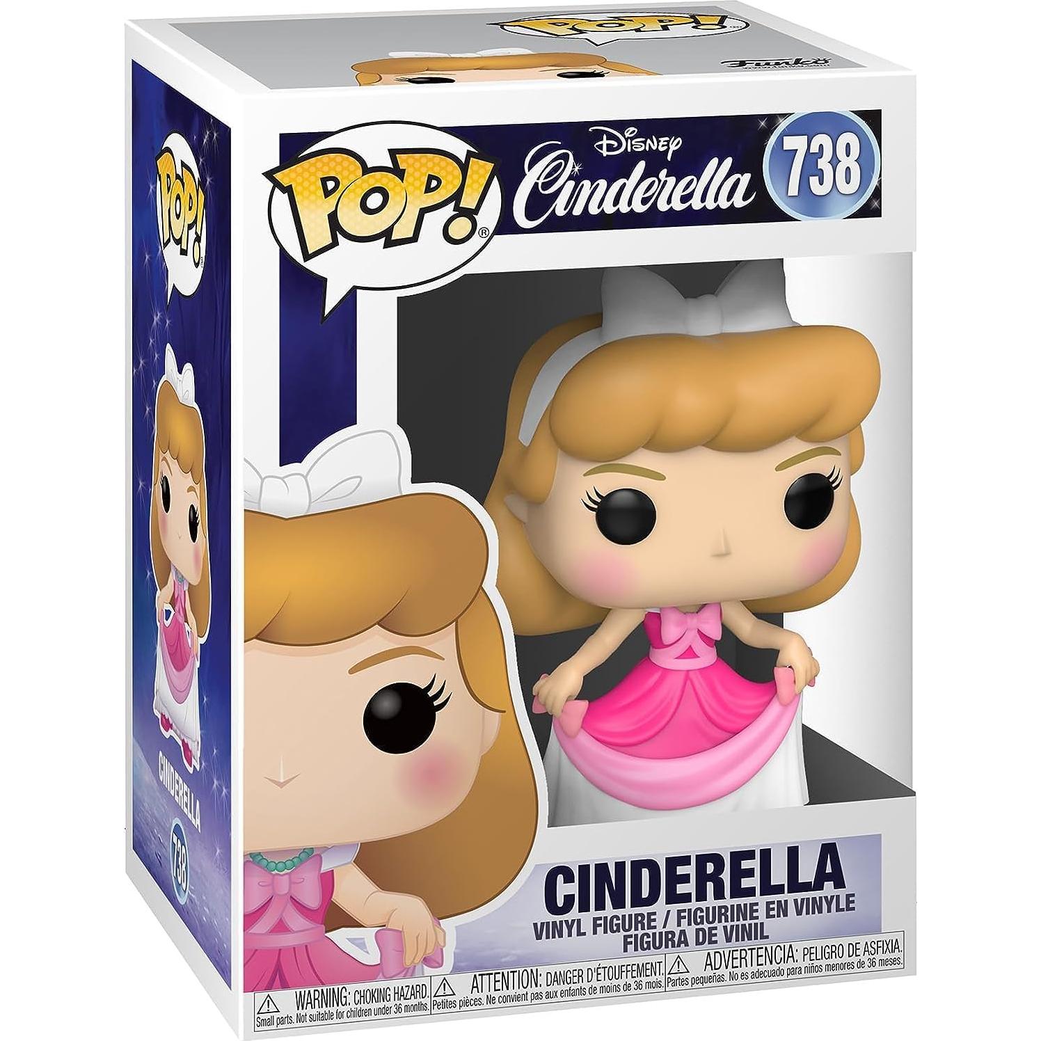 Figura de Vinilo Pop! Disney Cenicienta en Vestido Rosa 9.5 cm