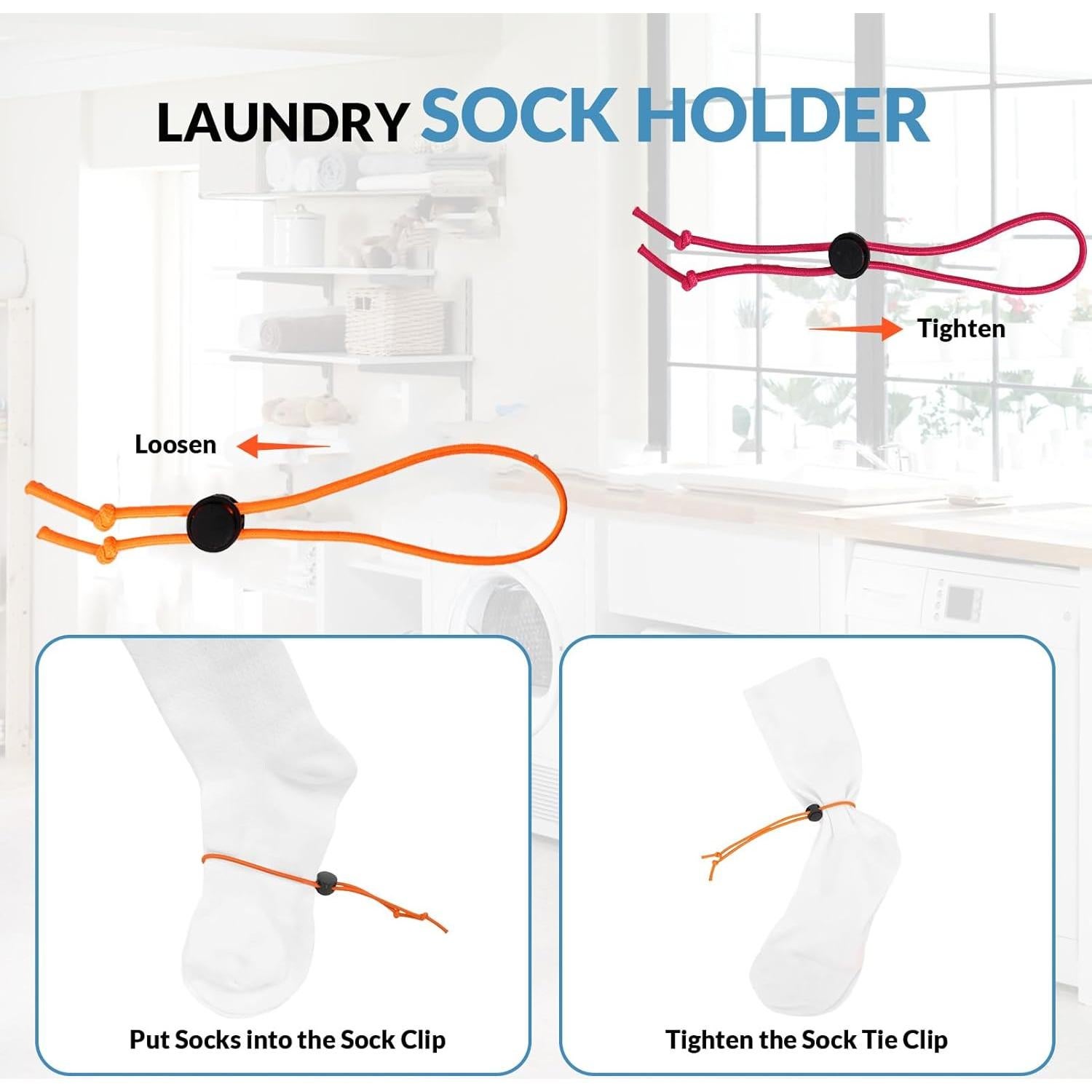 Clip de Calcetín Awsxuoor - 20 Piezas Organizador Lavandería