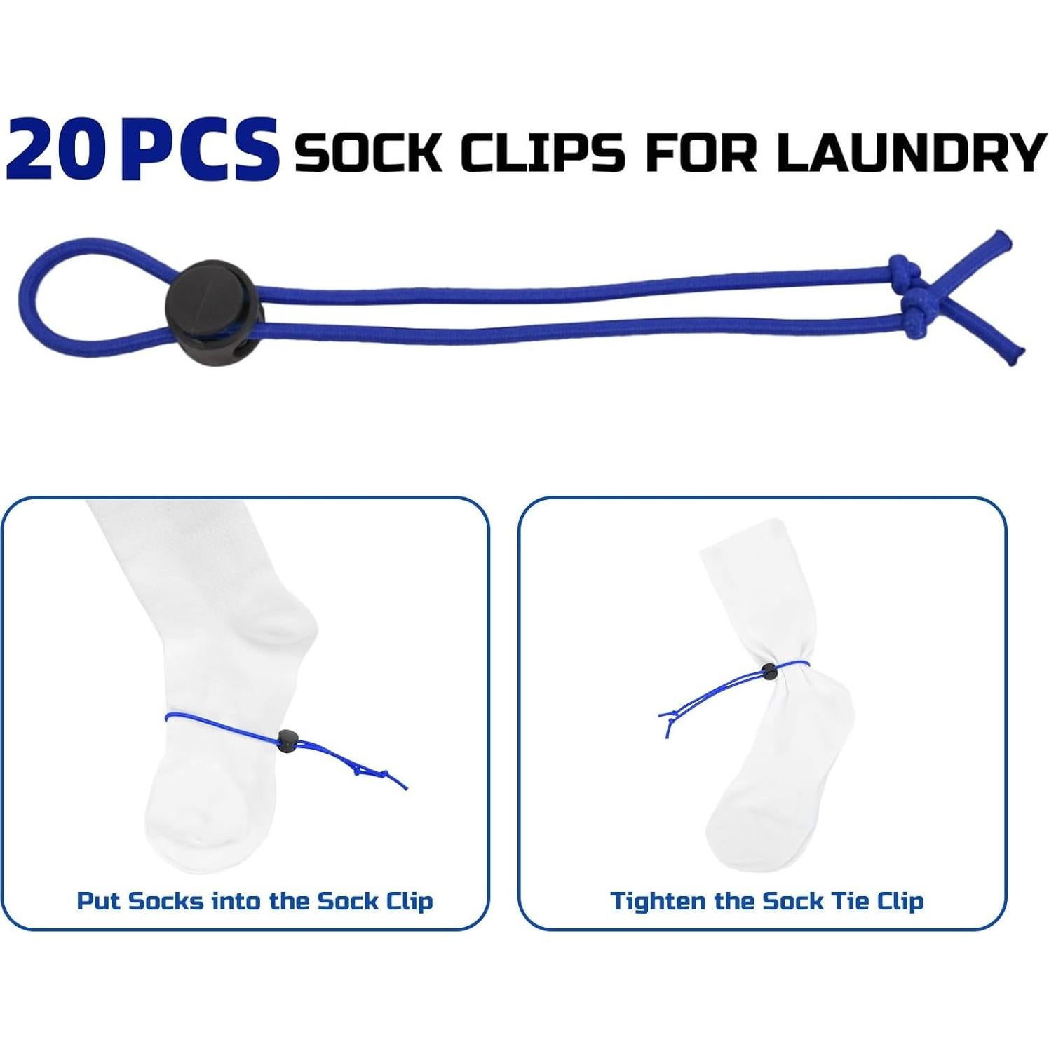 Clip de Calcetín Awsxuoor - 20 Piezas Organizador Lavandería