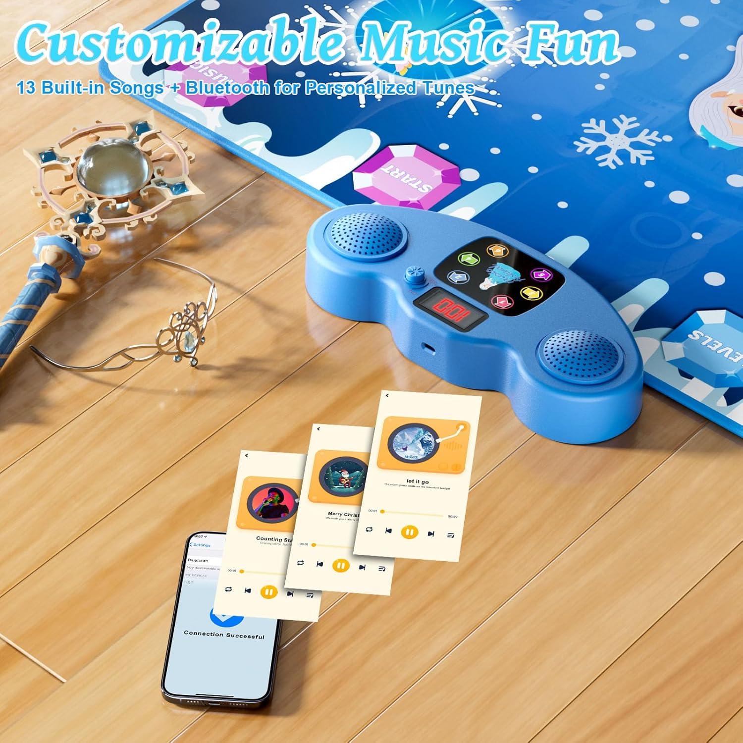 Alfombra de Baile SKYCOMET Azul 6 Botones Bluetooth 13 Canciones