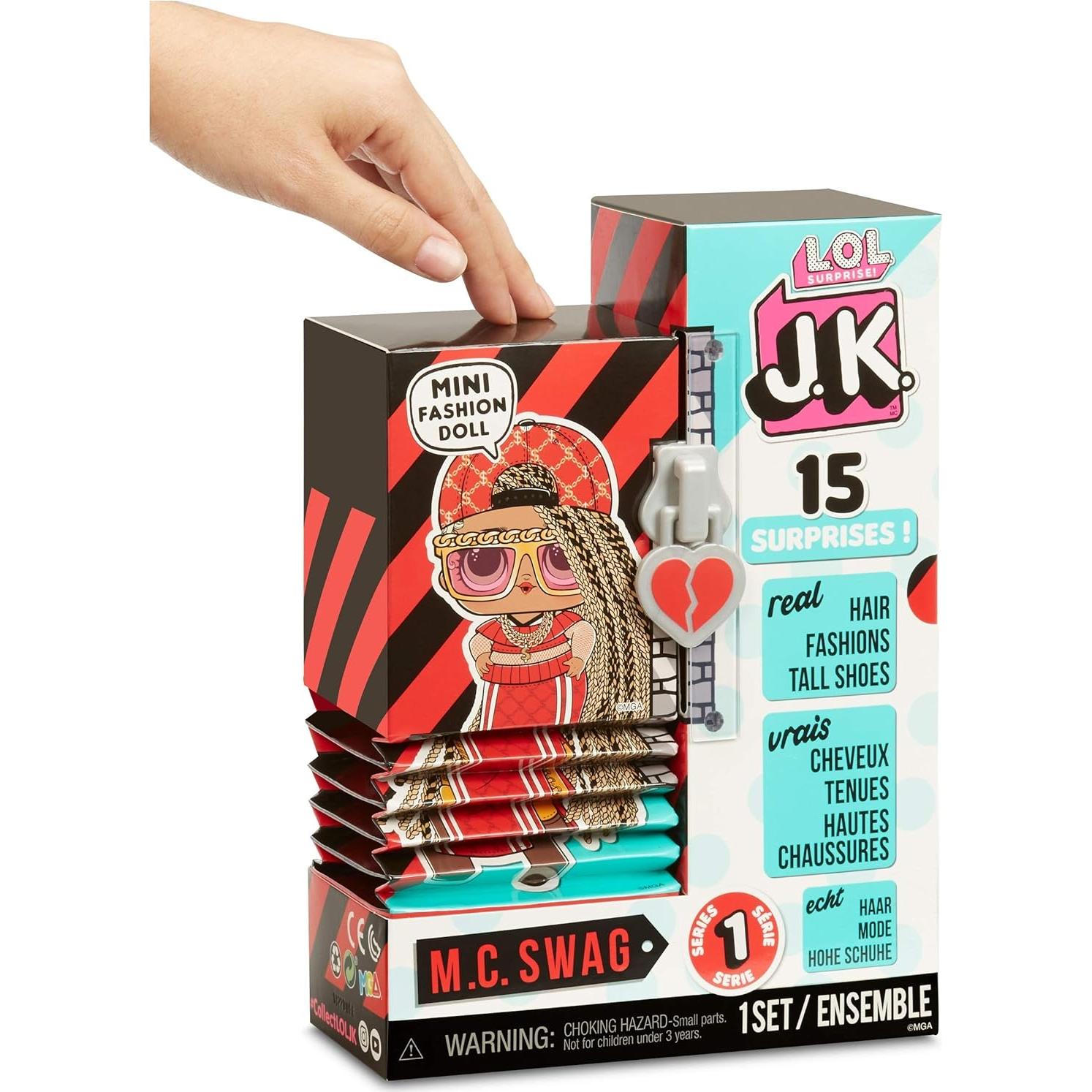 Muñeca L.O.L. Surprise! JK M.C. Swag con 15 sorpresas