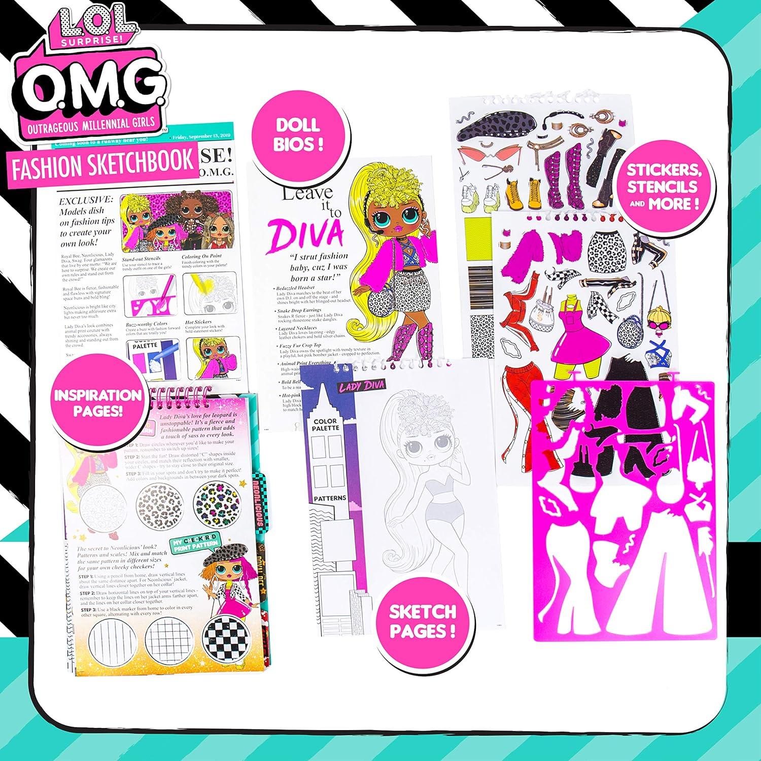 Cuaderno de Dibujo L.O.L. Surprise! O.M.G. 350 Piezas