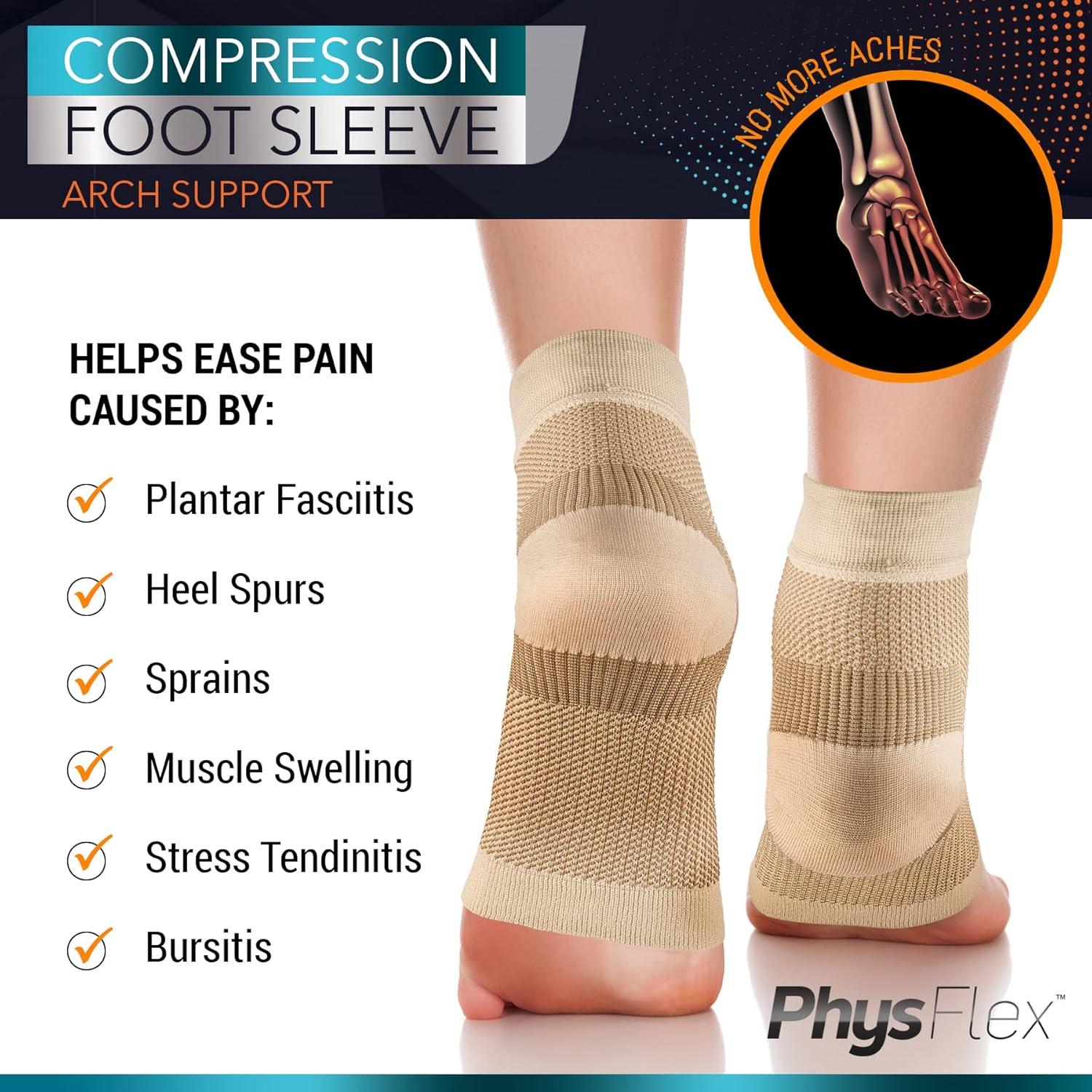 Calcetines de compresión PhysFlex para fascitis plantar - 1 par