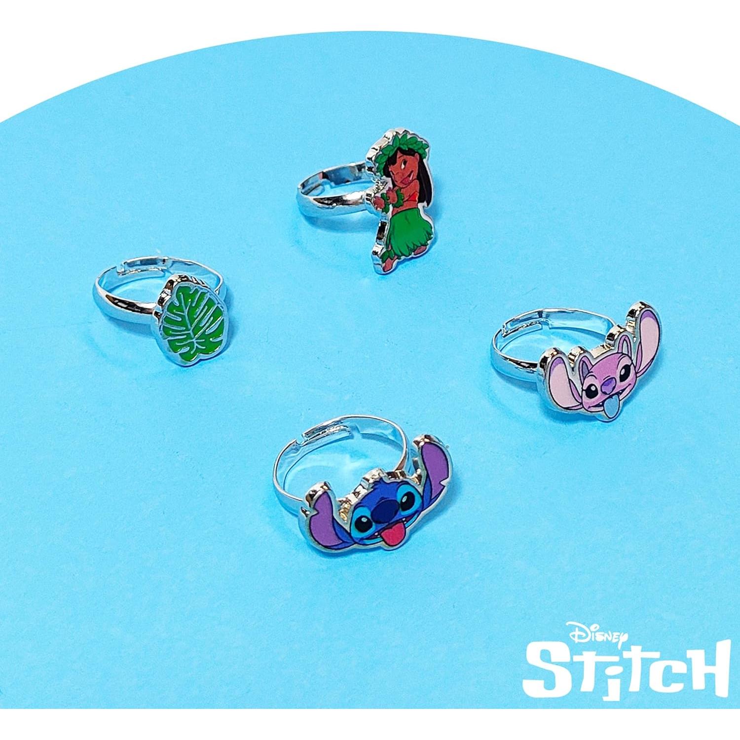 Anillos Ajustables LUV HER para Niñas - 4 Piezas con Charm