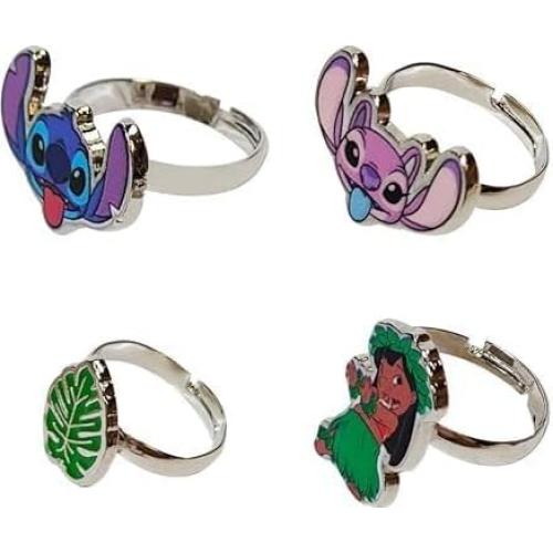 Conjunto de 4 Anillos Ajustables LUV HER para Niñas