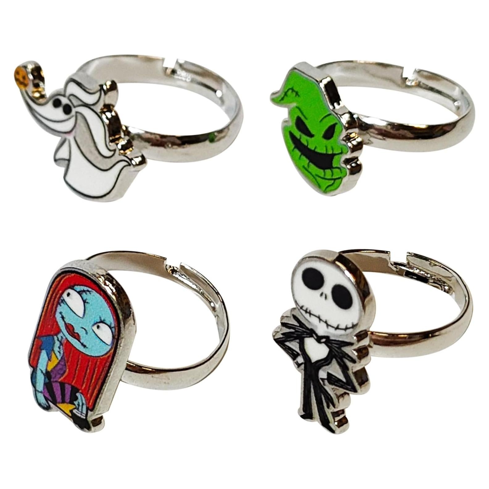 Conjunto de 4 Anillos Ajustables LUV HER para Niñas