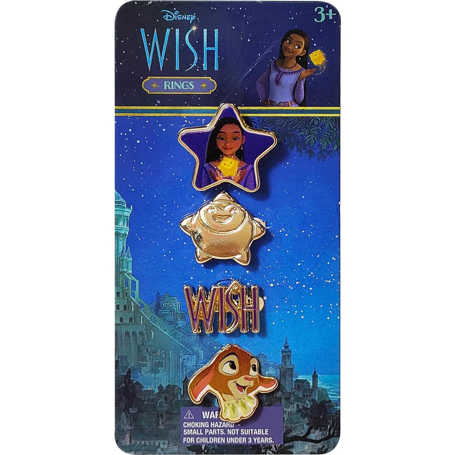 Conjunto de 4 Anillos Ajustables LUV HER para Niñas