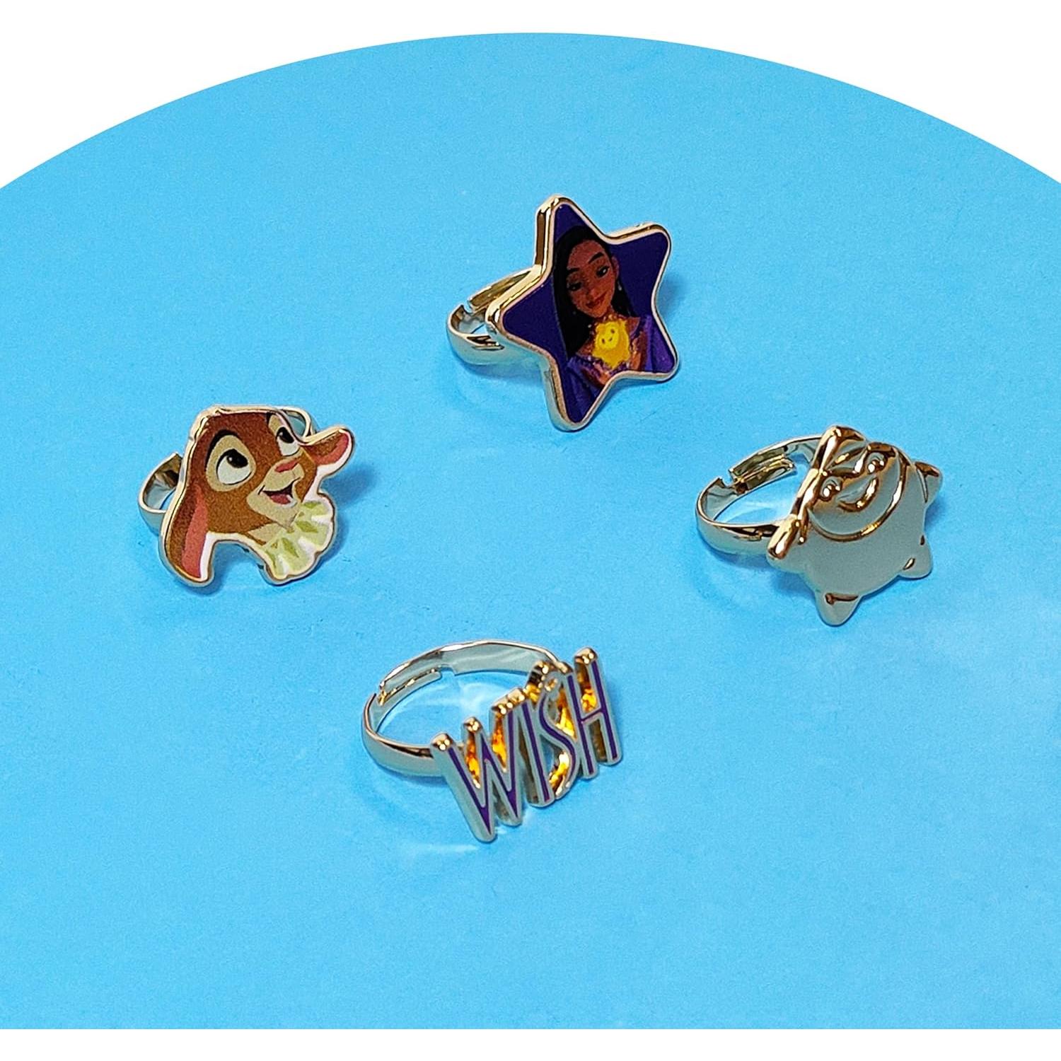 Conjunto de 4 Anillos Ajustables LUV HER para Niñas