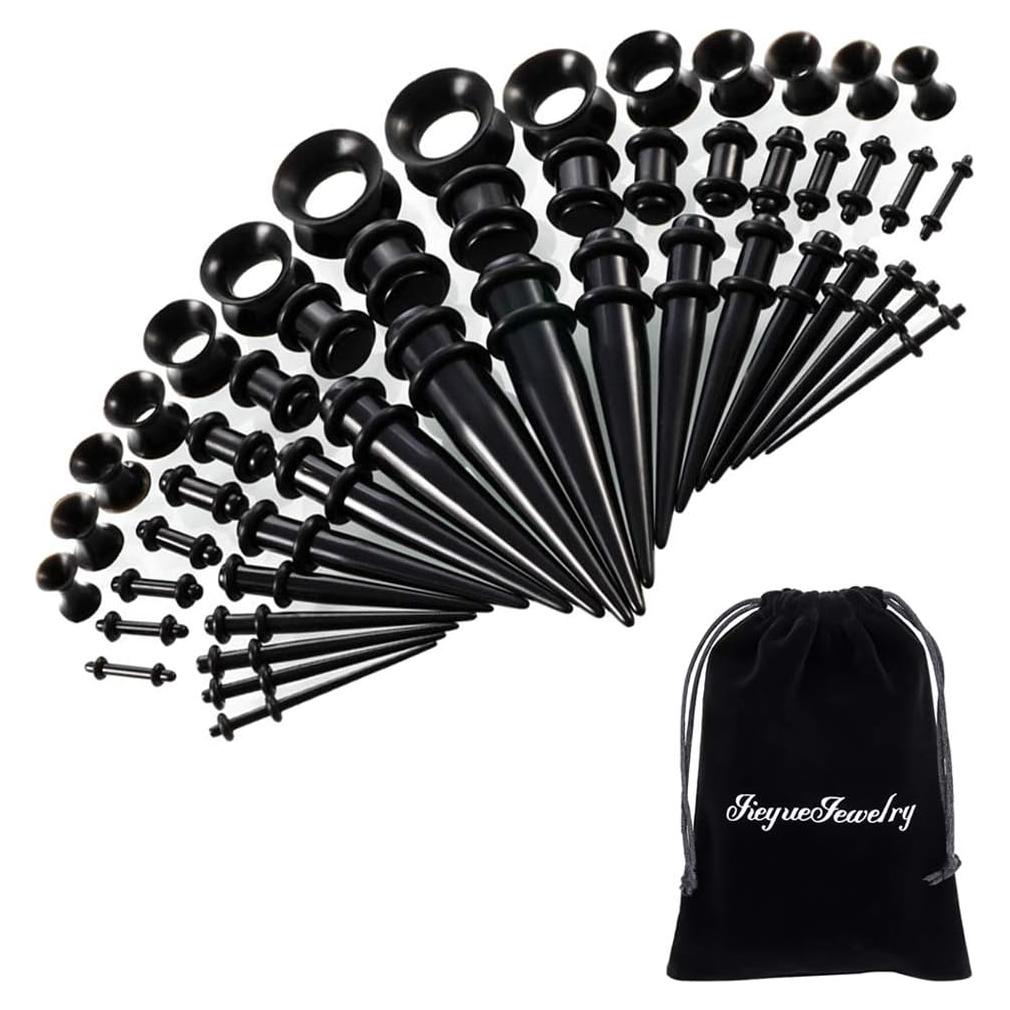 Kit de Estiramiento de Orejas JieyueJewelry 50 Piezas 14G-00G