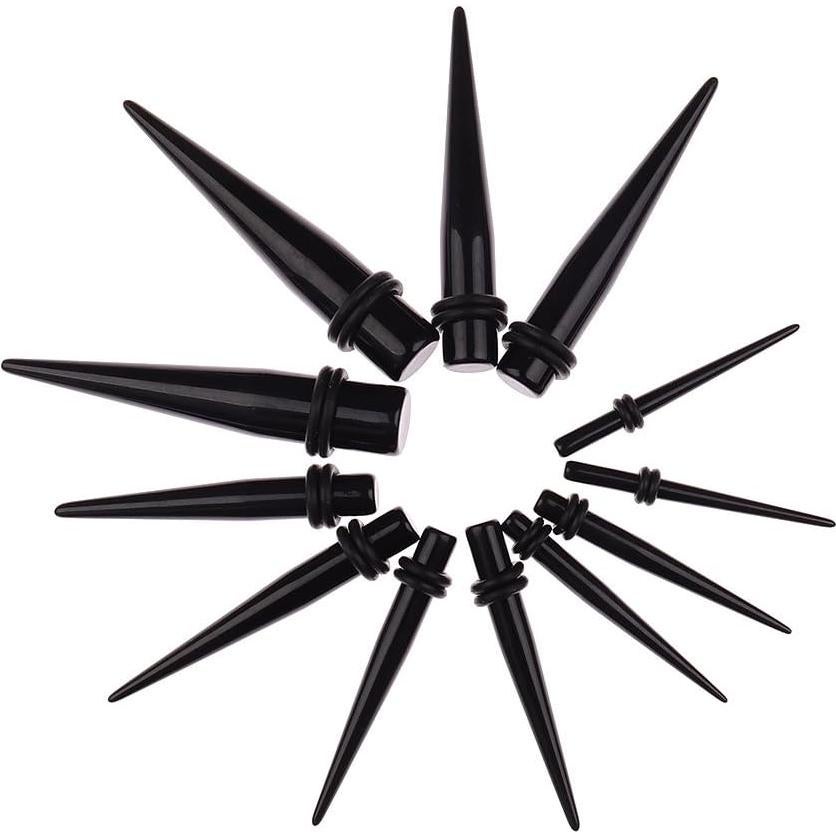 Kit de Estiramiento de Orejas JieyueJewelry 50 Piezas 14G-00G