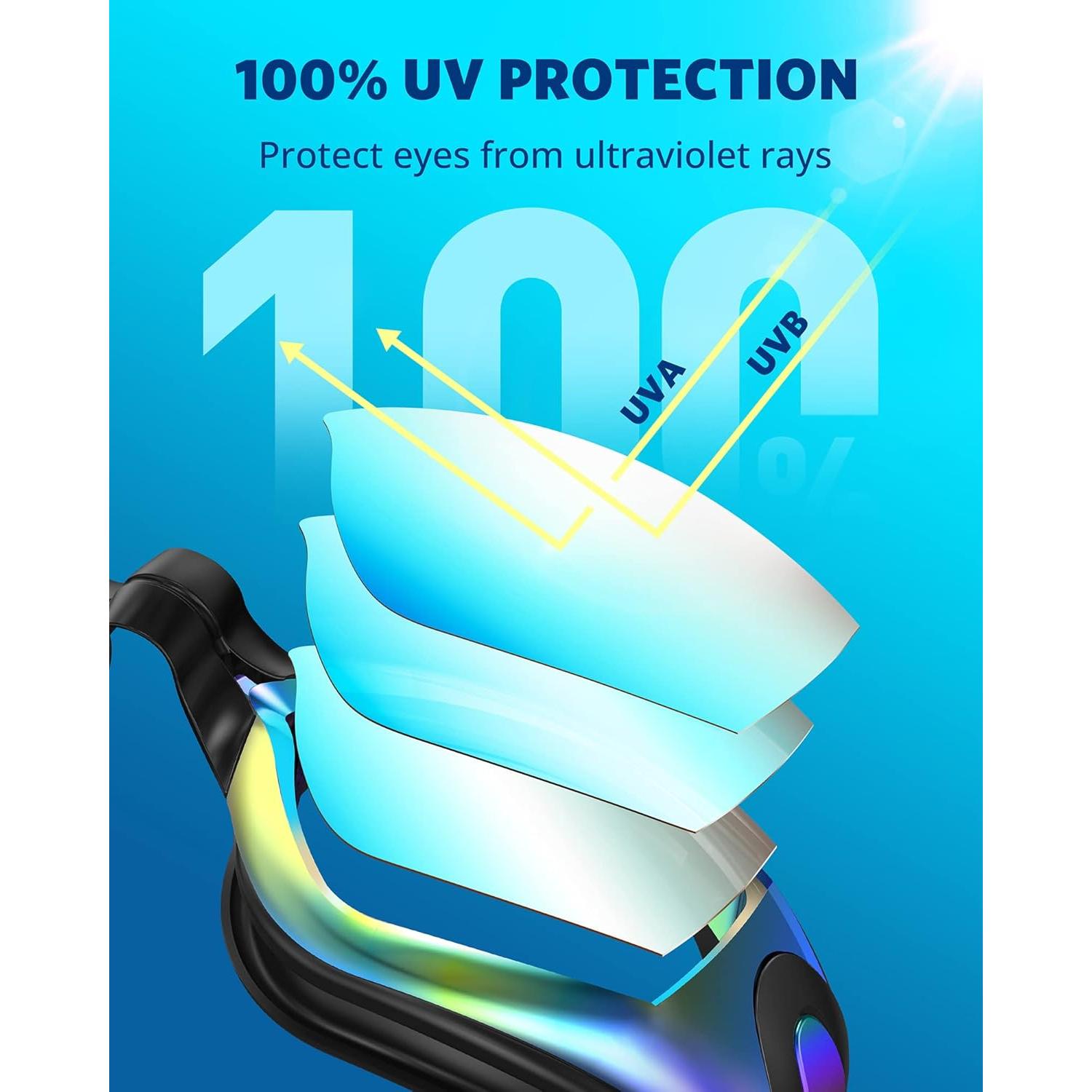 Gafas de natación Aegend Aqua, sin fugas, para adultos