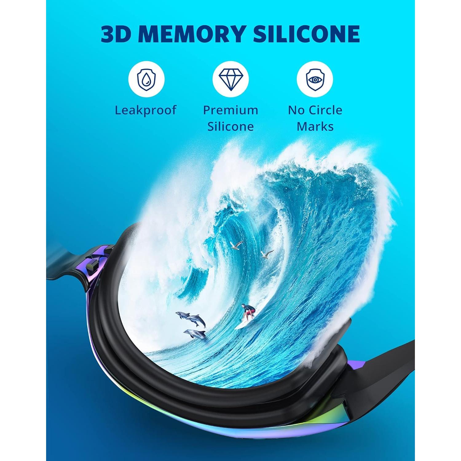 Gafas de natación Aegend Aqua, sin fugas, para adultos