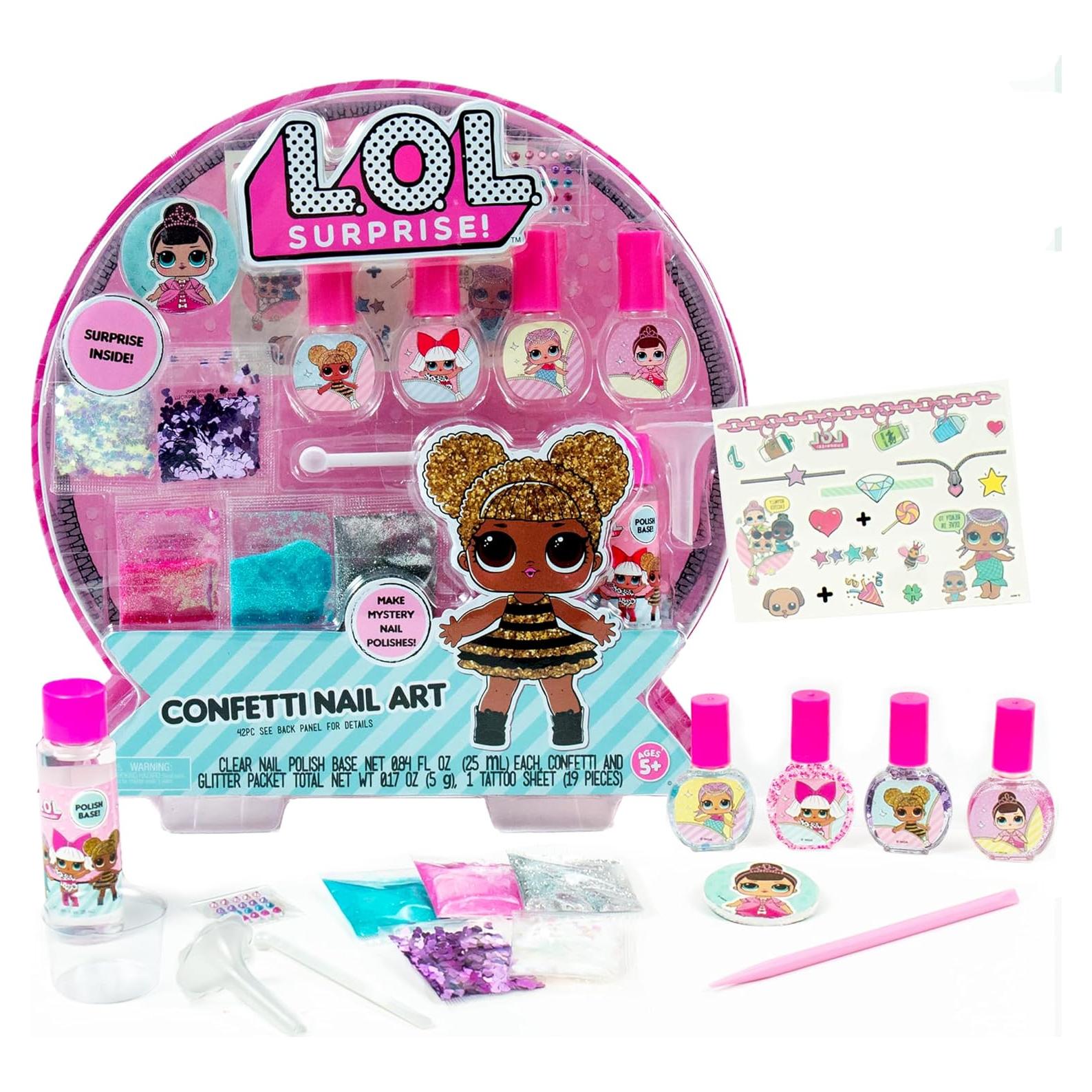 Kit de Arte de Uñas L.O.L. Surprise - Crea 4 Esmaltes DIY