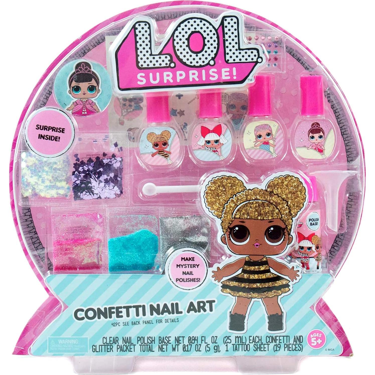 Kit de Arte de Uñas L.O.L. Surprise - Crea 4 Esmaltes DIY