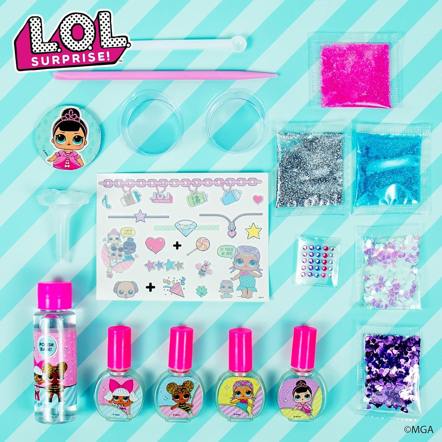 Kit de Arte de Uñas L.O.L. Surprise - Crea 4 Esmaltes DIY