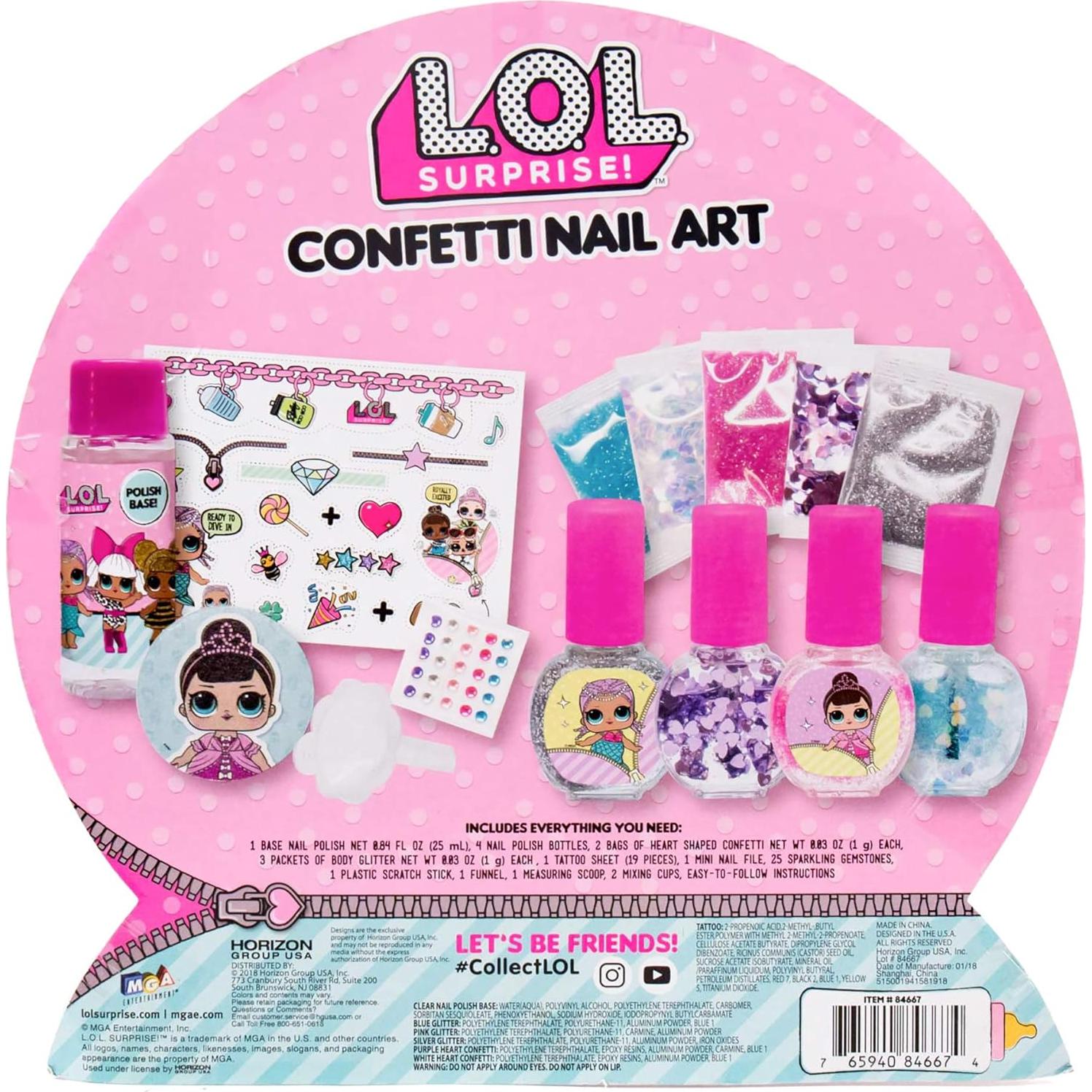 Kit de Arte de Uñas L.O.L. Surprise - Crea 4 Esmaltes DIY