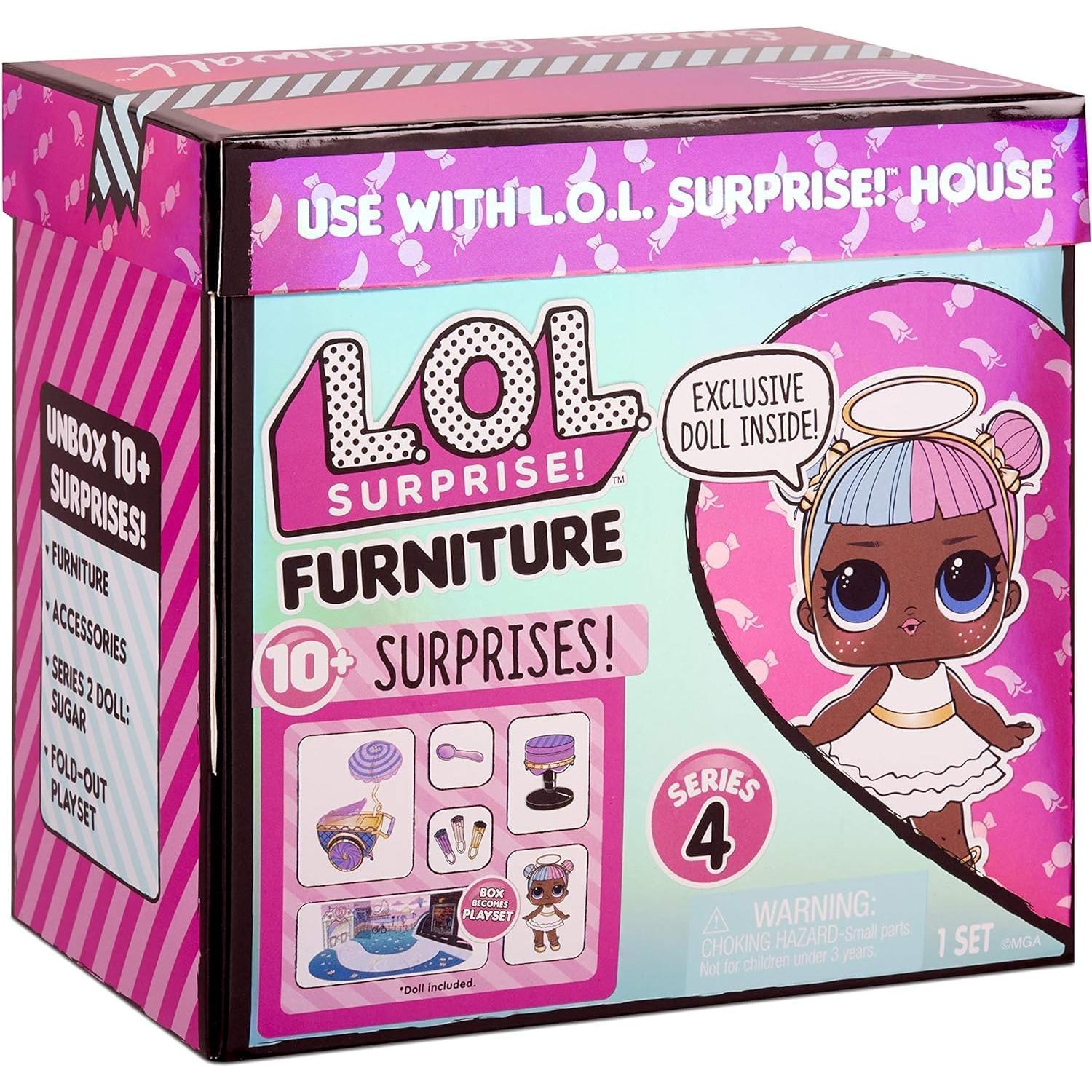 L.O.L. Surprise! Muebles Carrito de Dulces con Muñeca Azúcar