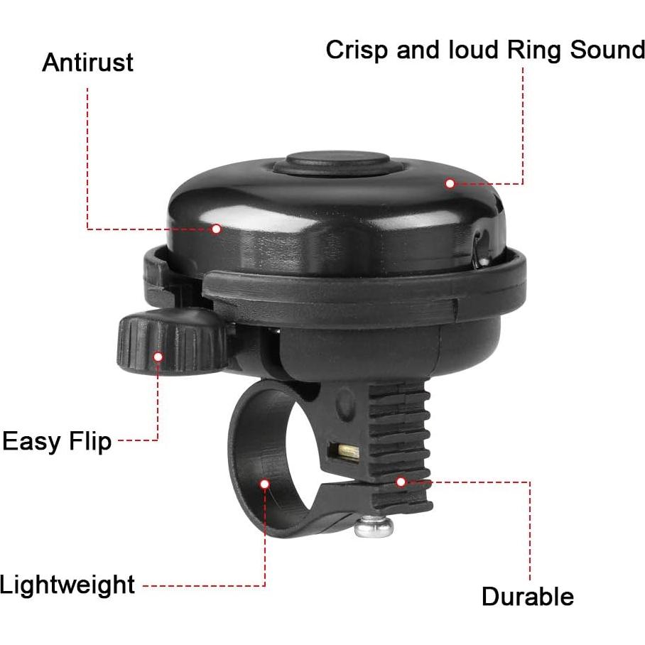 Timbre de Bicicleta Accmor de Aluminio con Sonido Claro - 2 Pcs