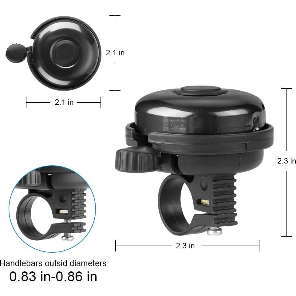 Timbre de Bicicleta Accmor de Aluminio con Sonido Claro - 2 Pcs