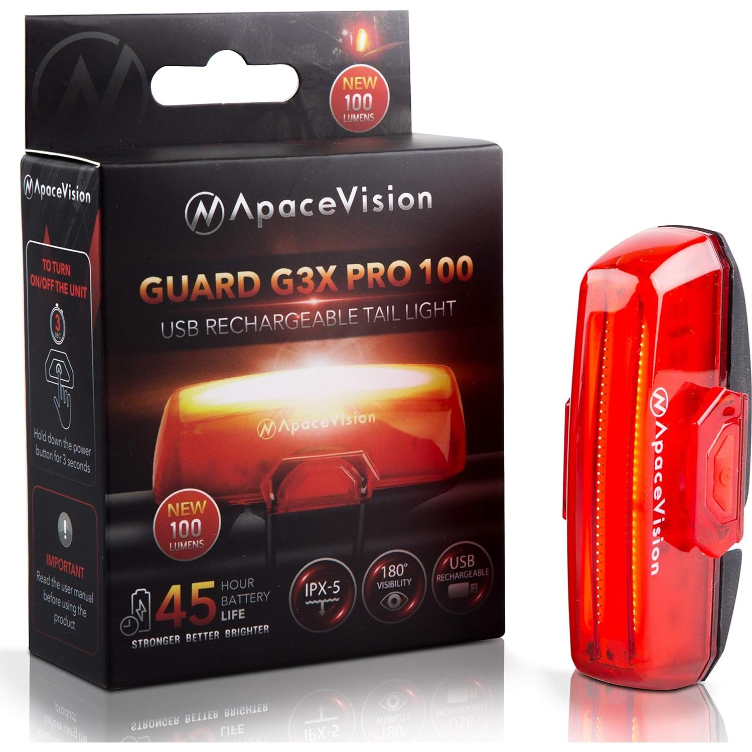 Luz Trasera LED Apace Vision Guard G3X Pro100 - 100 Lúmenes