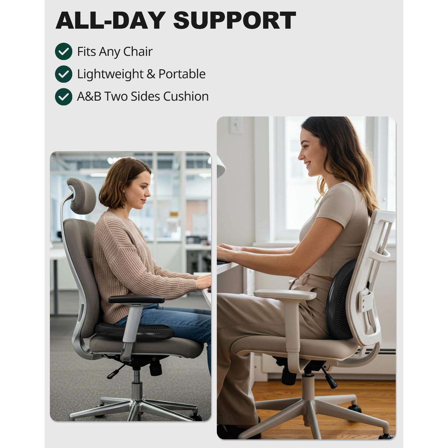 Cojín Inestable Trideer 34cm Negro con Bomba Inflación