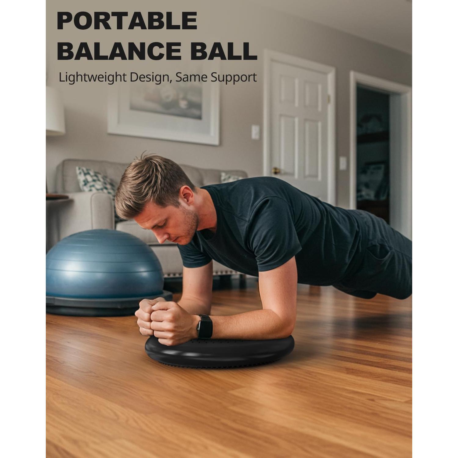 Cojín Inestable Trideer 34cm Negro con Bomba Inflación