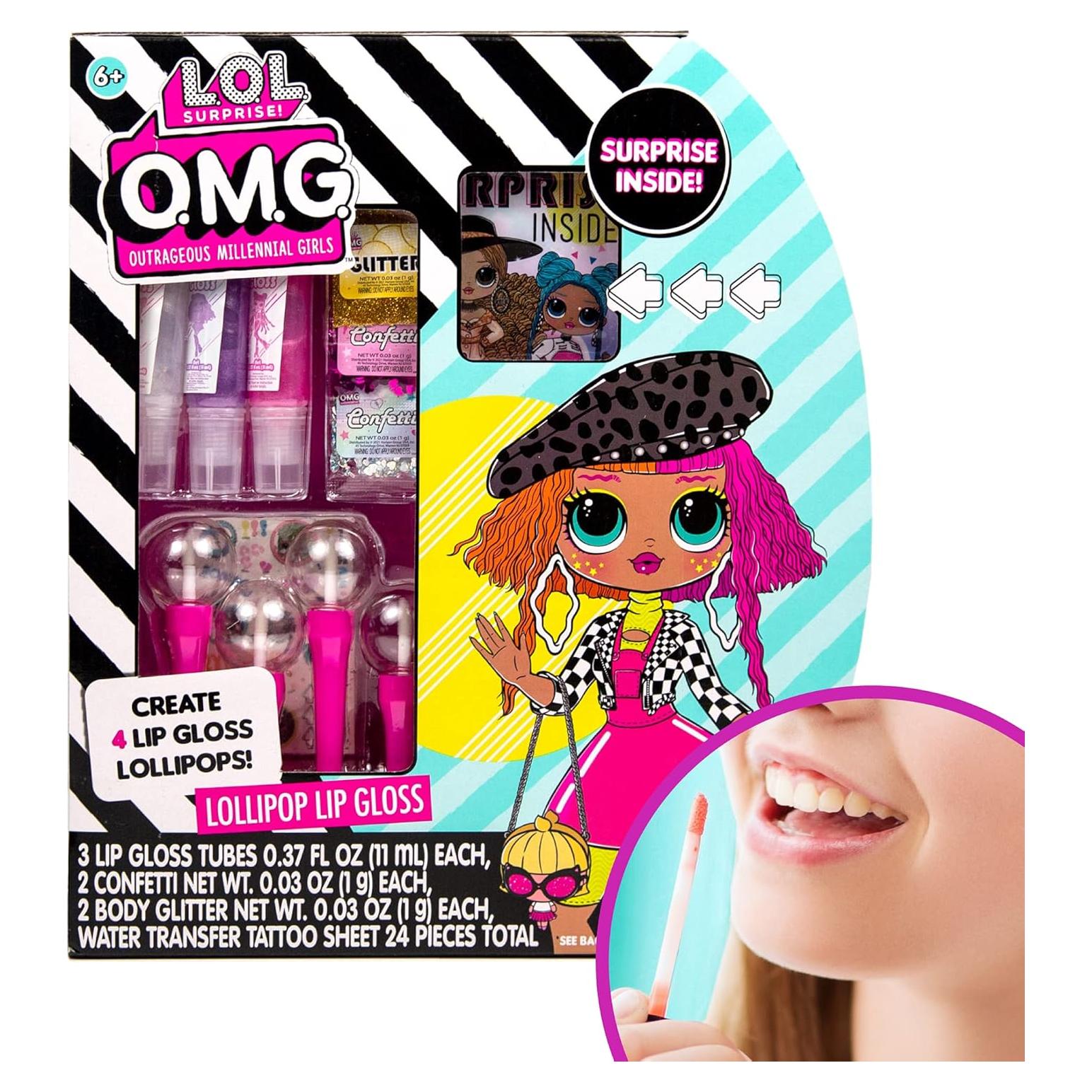 Kit Brillo Labial L.O.L. Surprise! O.M.G. 4 Sabores DIY