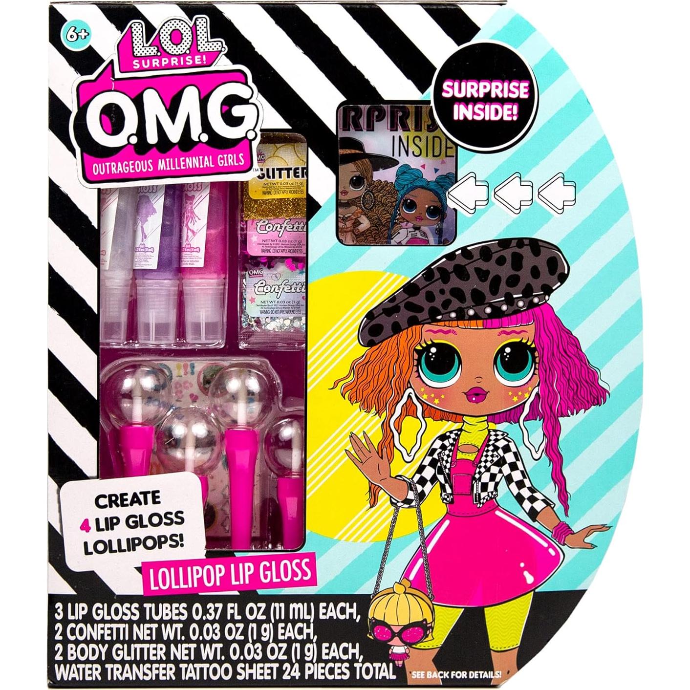 Kit Brillo Labial L.O.L. Surprise! O.M.G. 4 Sabores DIY