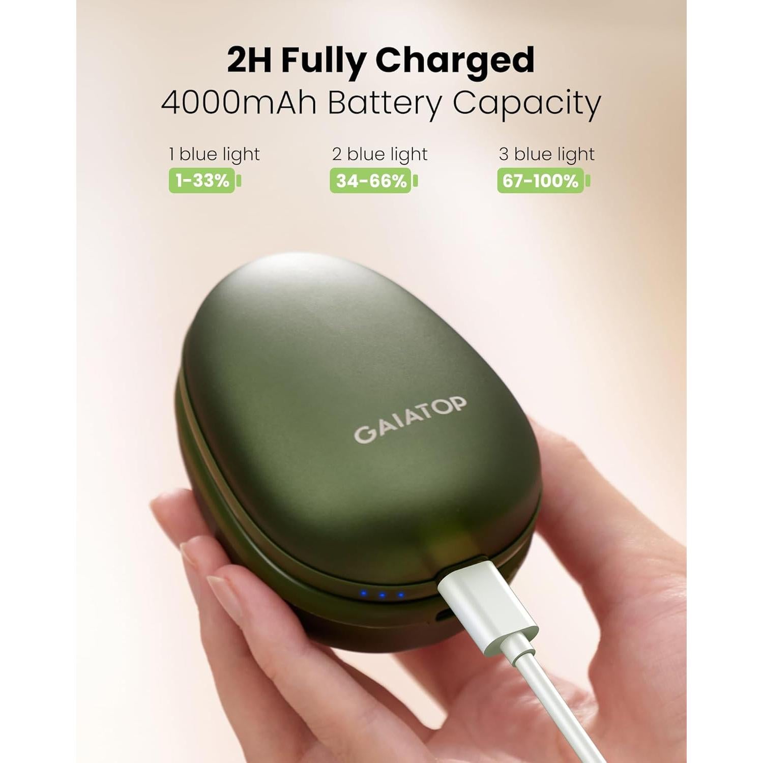 Calentadores de Manos Recargables Gaiatop 2 Piezas Aguacate