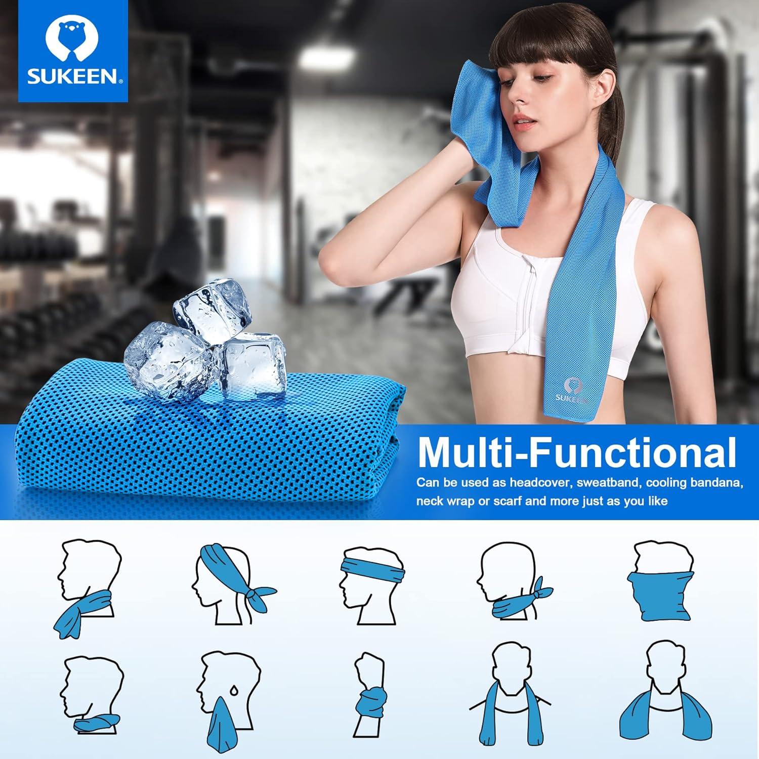 Toalla Enfriadora Sukeen 4 Unidades Microfibra 101.6x30.5cm