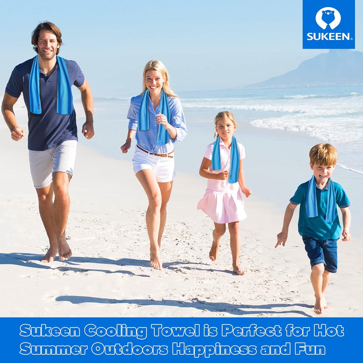 Toalla Enfriadora Sukeen 4 Unidades Microfibra 101.6x30.5cm