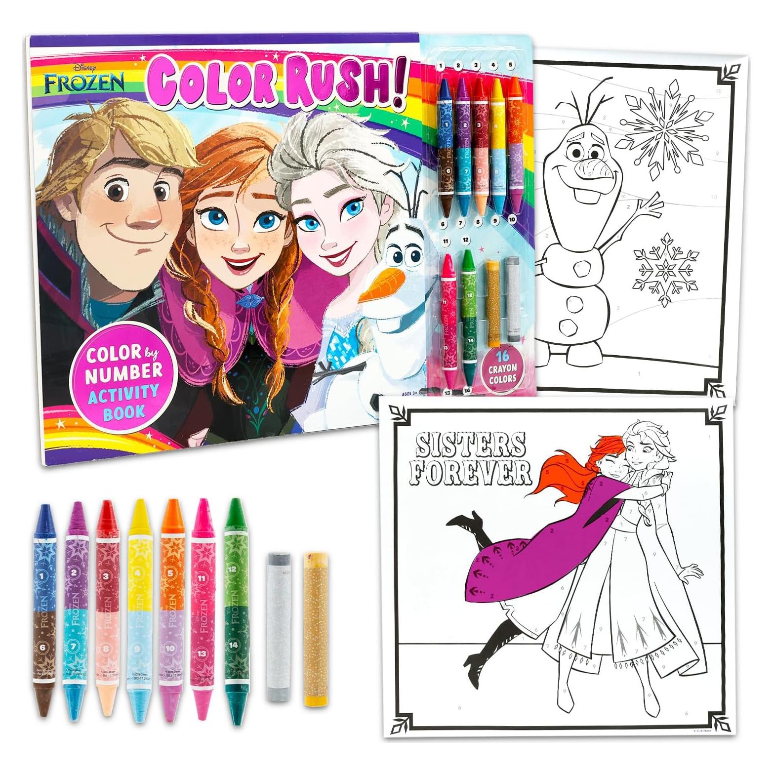 Set de Colorear por Números Disney Frozen con Crayones