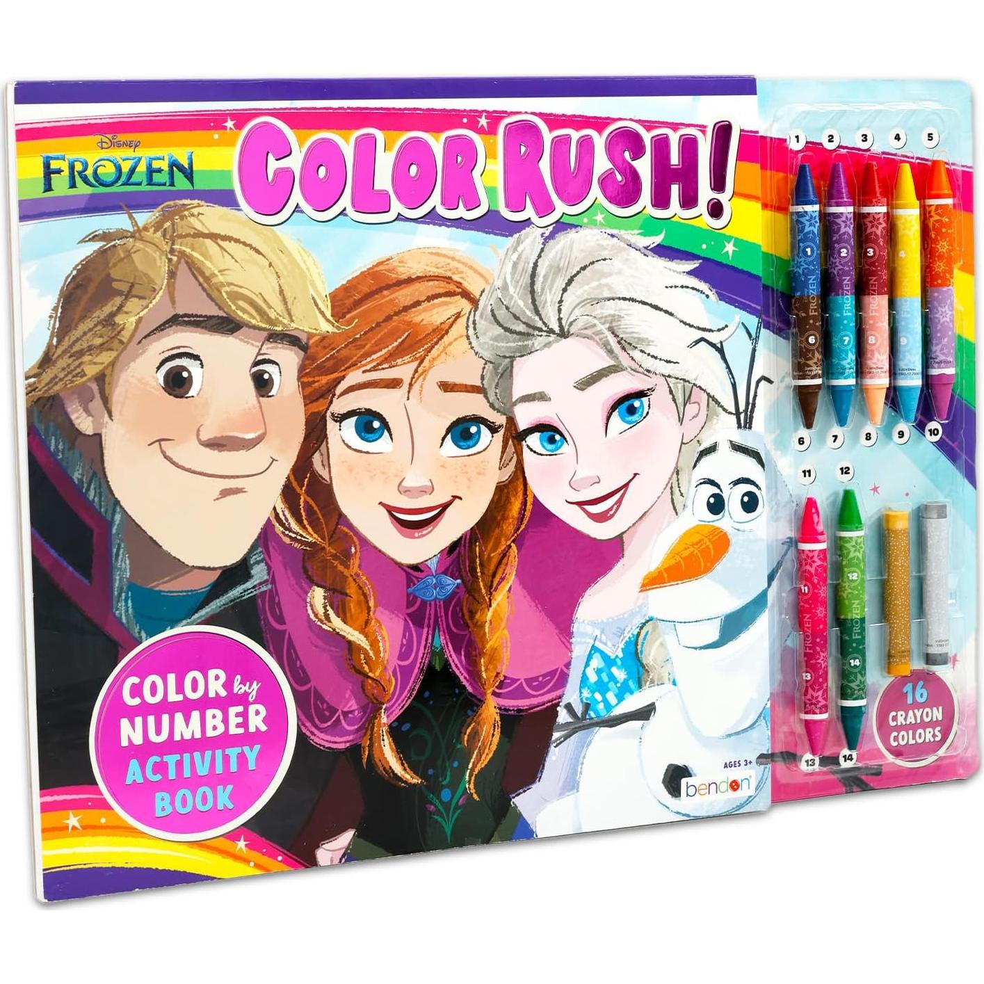 Set de Colorear por Números Disney Frozen con Crayones