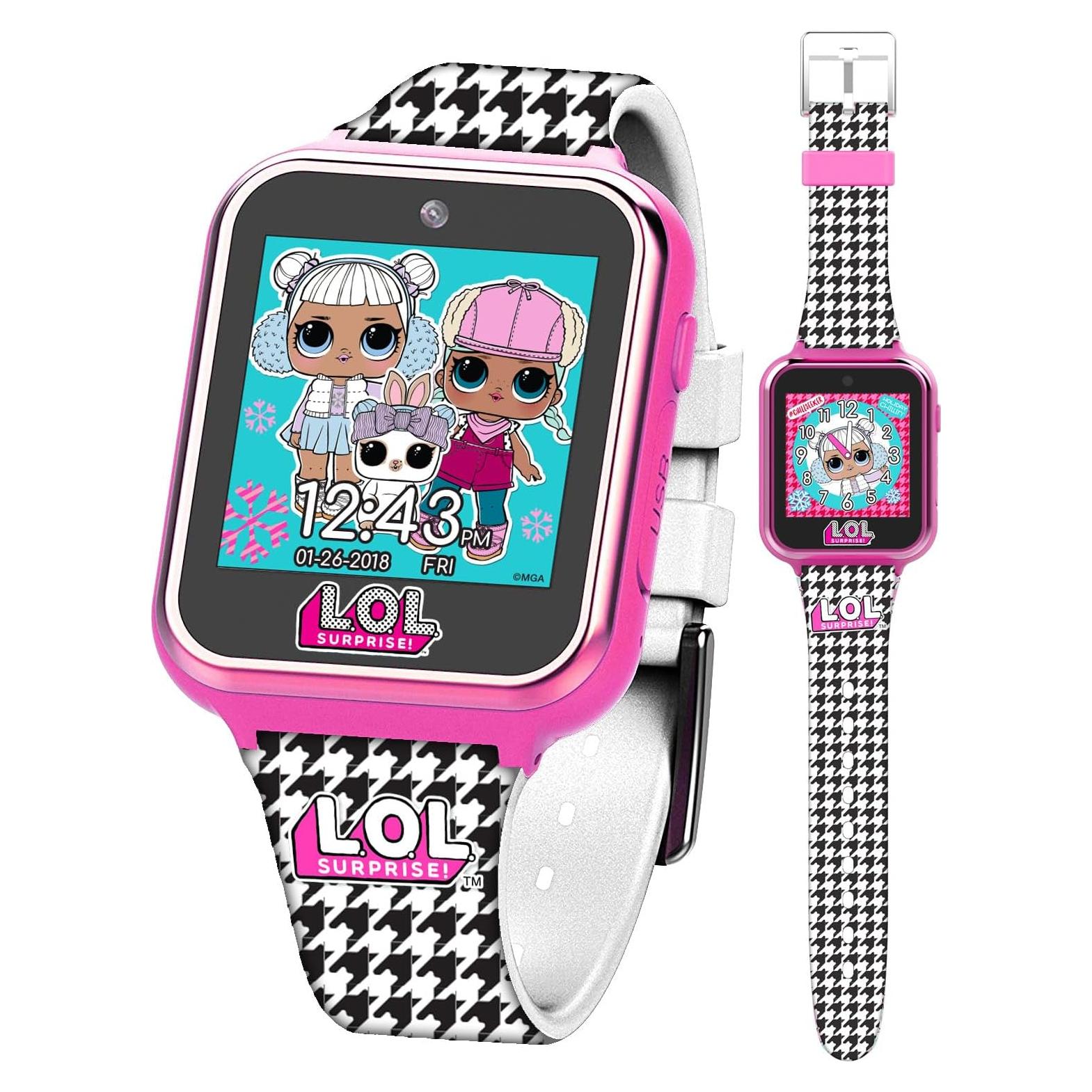 LOL Surprise Kids Smart Watch with Camera, Games, Voice Recorder, Step Counter, 10 Unique Watch Faces, Alarm, Timer, and Calculator - Fun Tech Toy for Kids