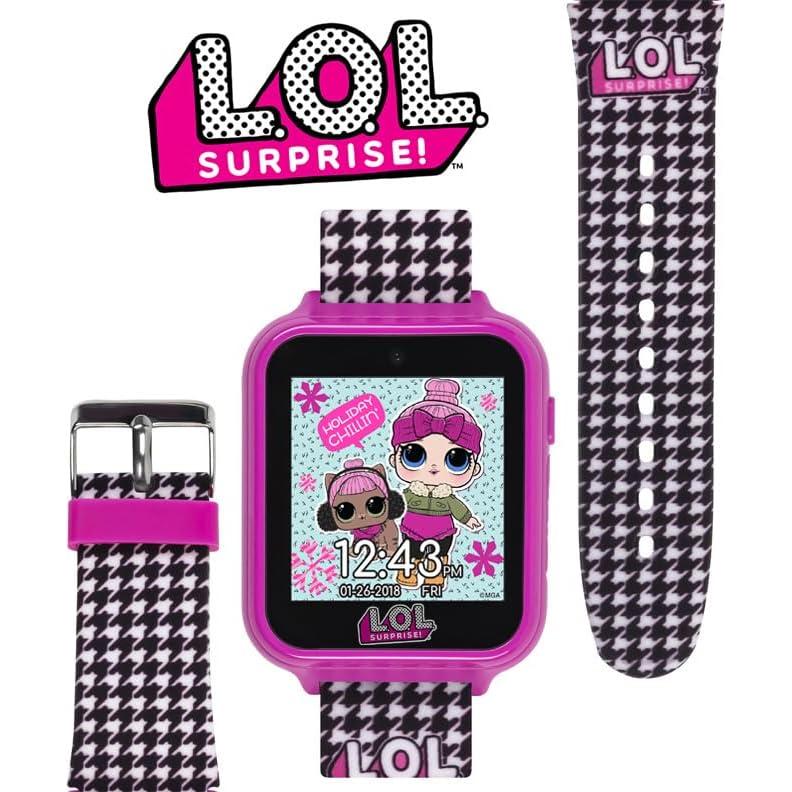 LOL Surprise Kids Smart Watch with Camera, Games, Voice Recorder, Step Counter, 10 Unique Watch Faces, Alarm, Timer, and Calculator - Fun Tech Toy for Kids
