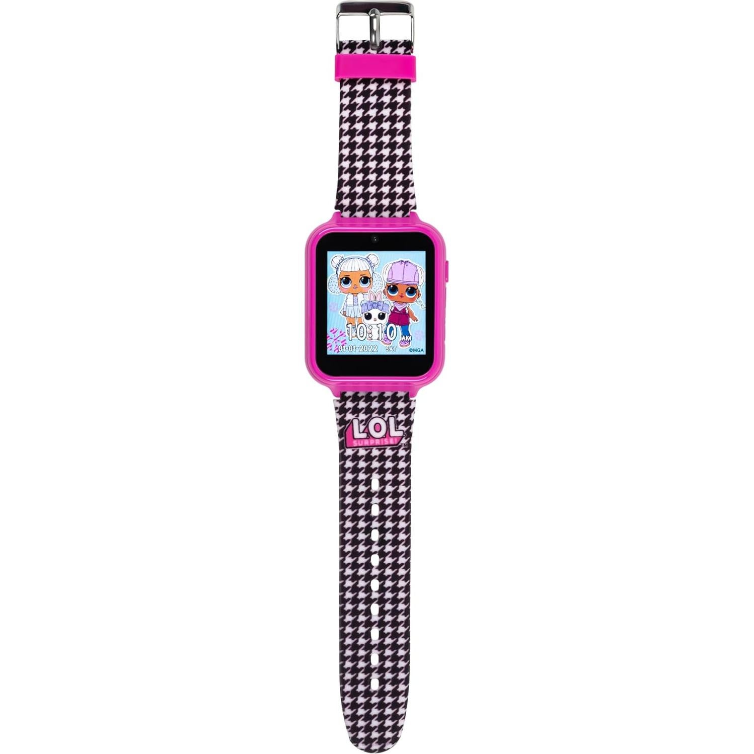 LOL Surprise Kids Smart Watch with Camera, Games, Voice Recorder, Step Counter, 10 Unique Watch Faces, Alarm, Timer, and Calculator - Fun Tech Toy for Kids