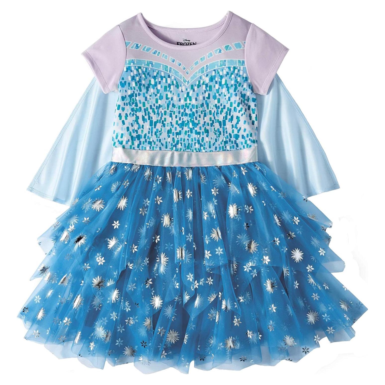 Vestido de Tutu en Capas Elsa Disney para Niñas 10-12 Años Azul