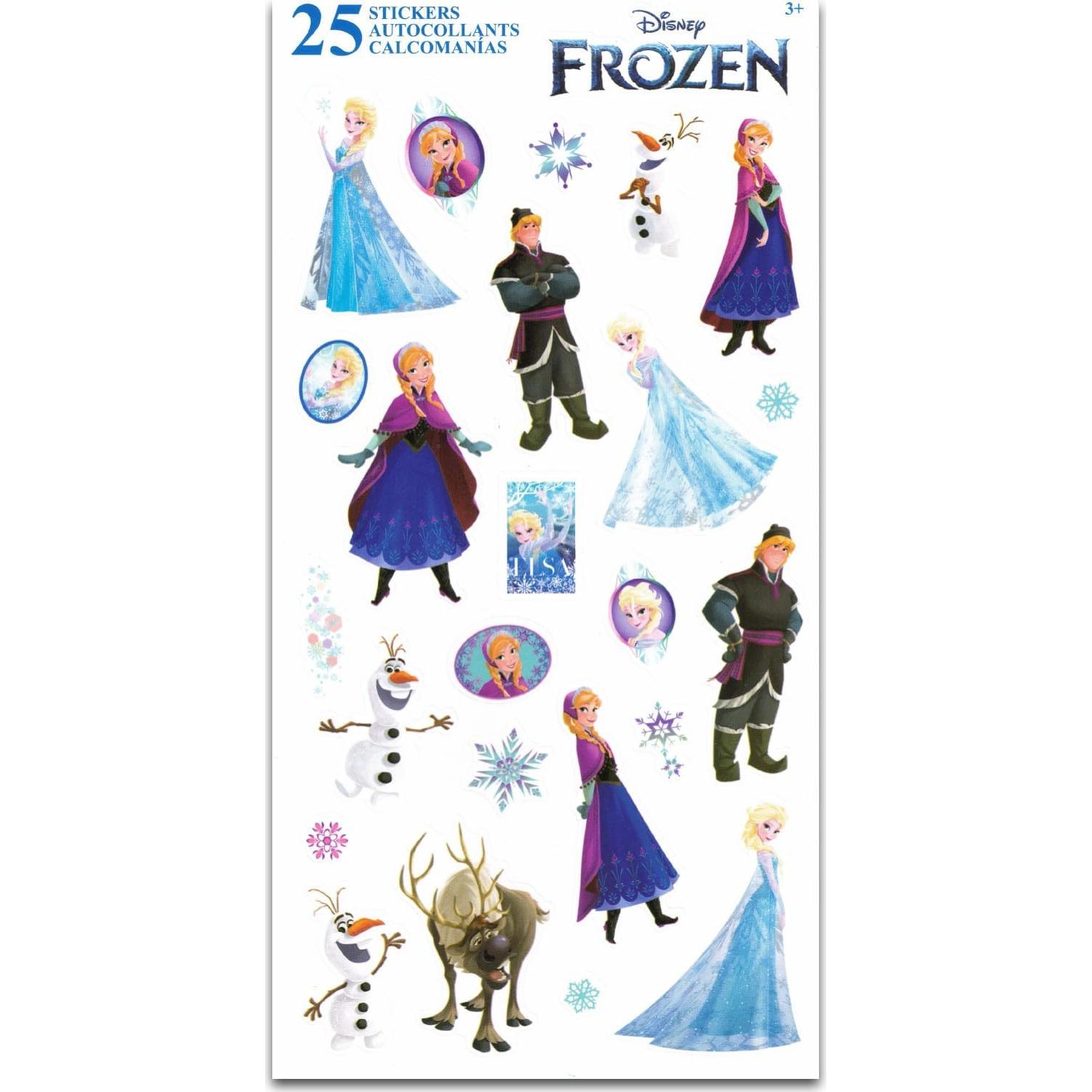 Stickers Congelados Disney Frozen - 12 Hojas para Niños