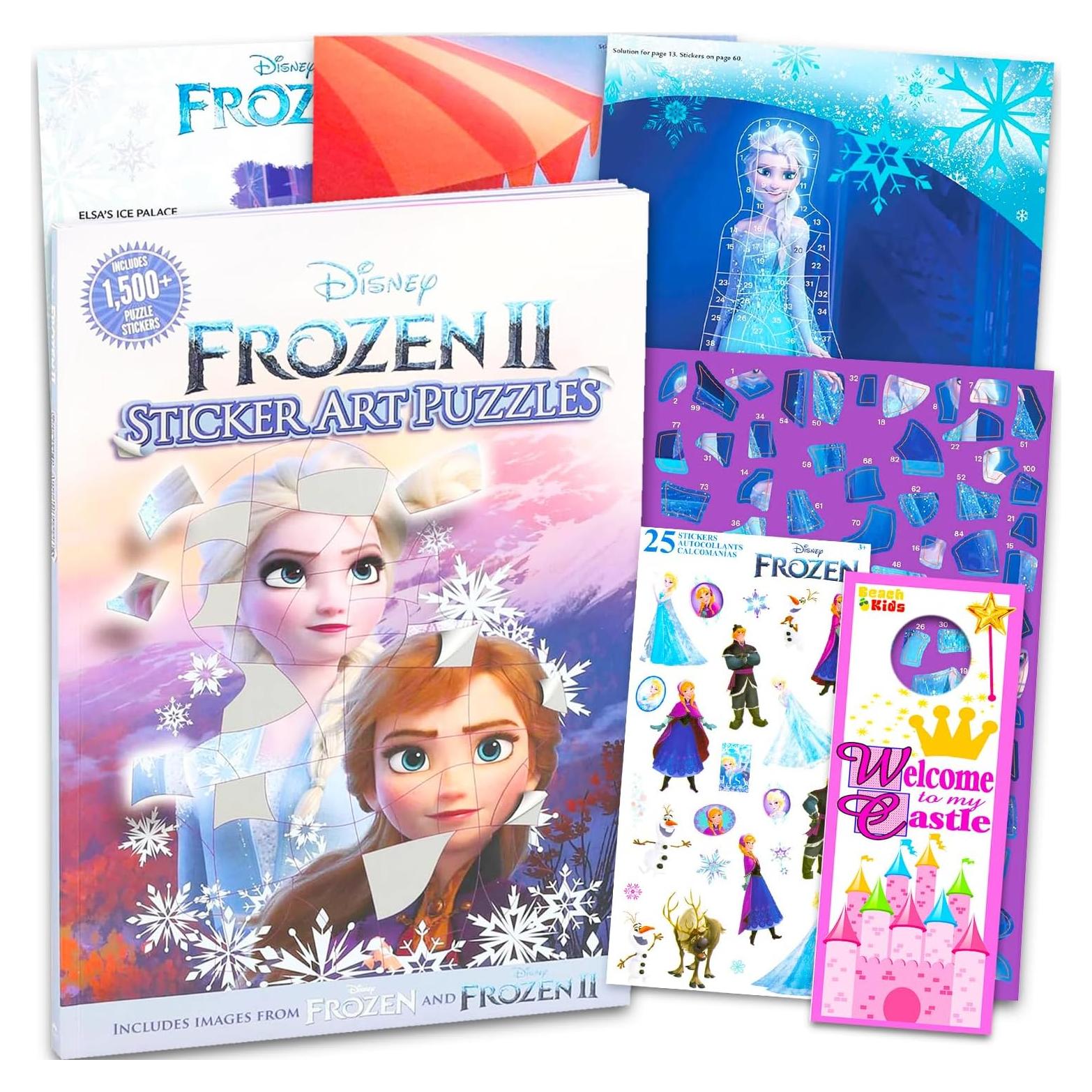 Libro de Puzzles de Stickers Frozen Disney - 1500 Stickers