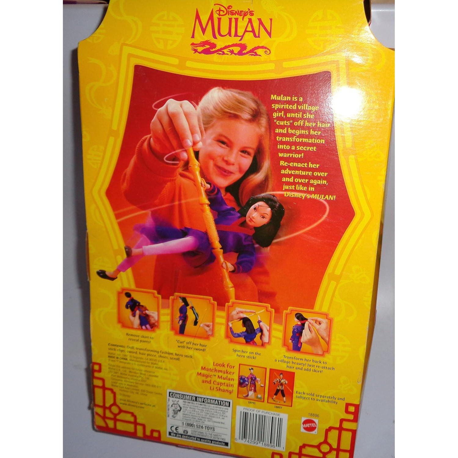 Muñeca Disney Héroe Secreto Mulan Mattel 1997 Nueva