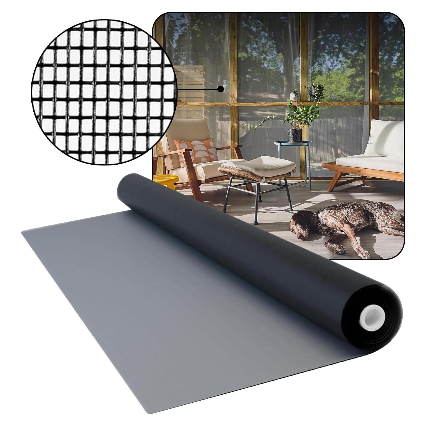 DOCA Malla de Pantalla de Ventana 2.44 m x 30.48 m - Carbón