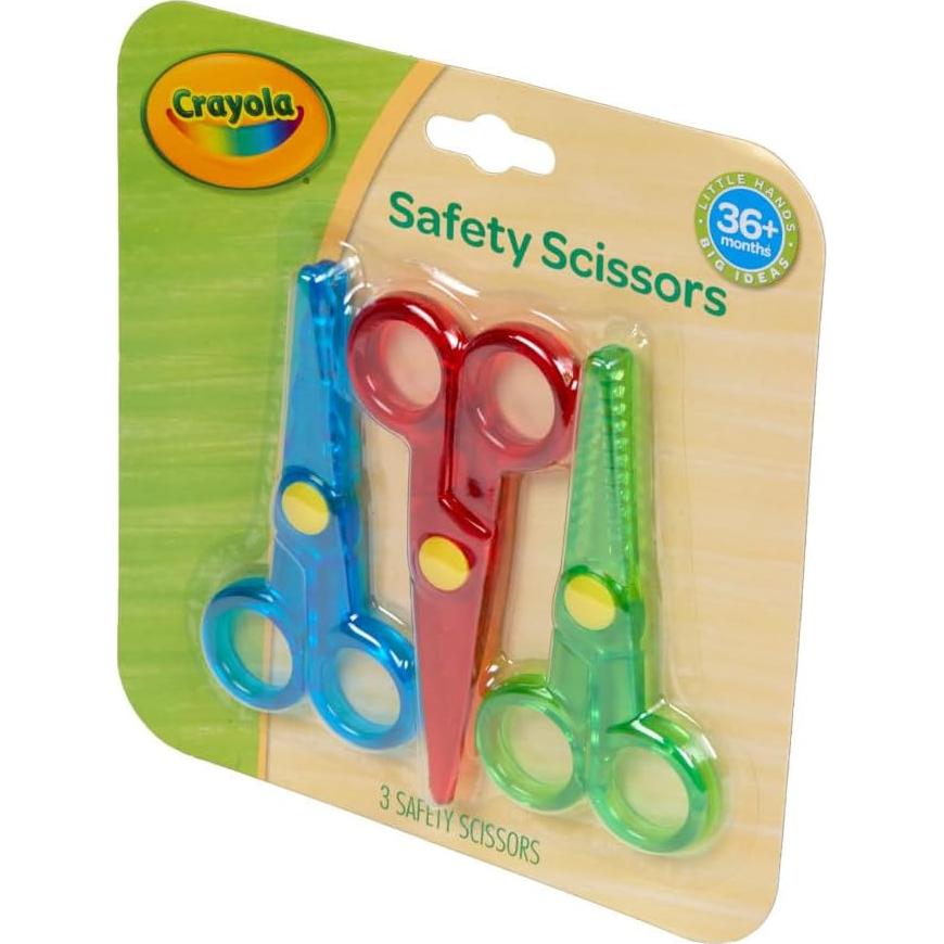 Tijeras de Seguridad Crayola 3 Piezas para Niños - Punta Romo