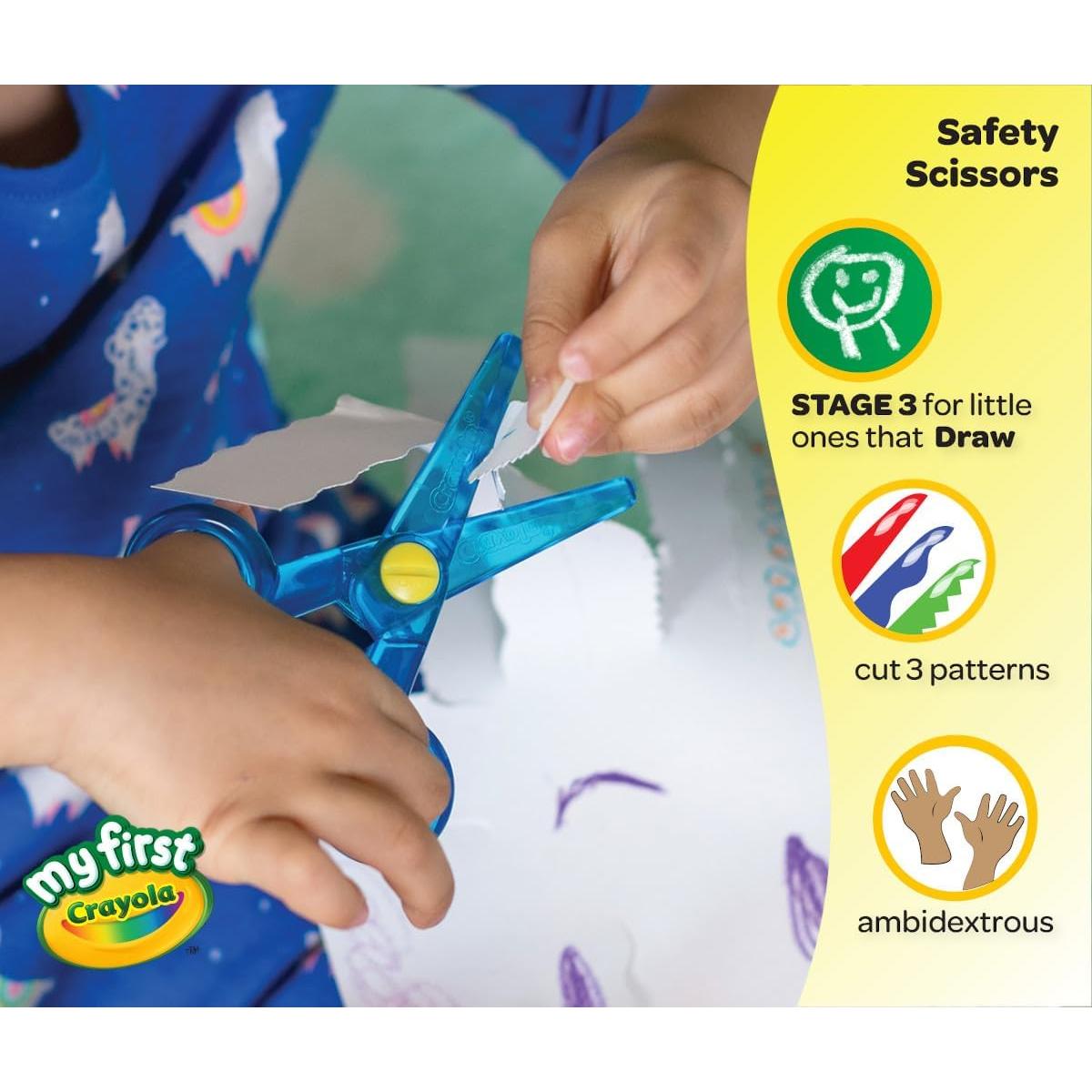 Tijeras de Seguridad Crayola 3 Piezas para Niños - Punta Romo