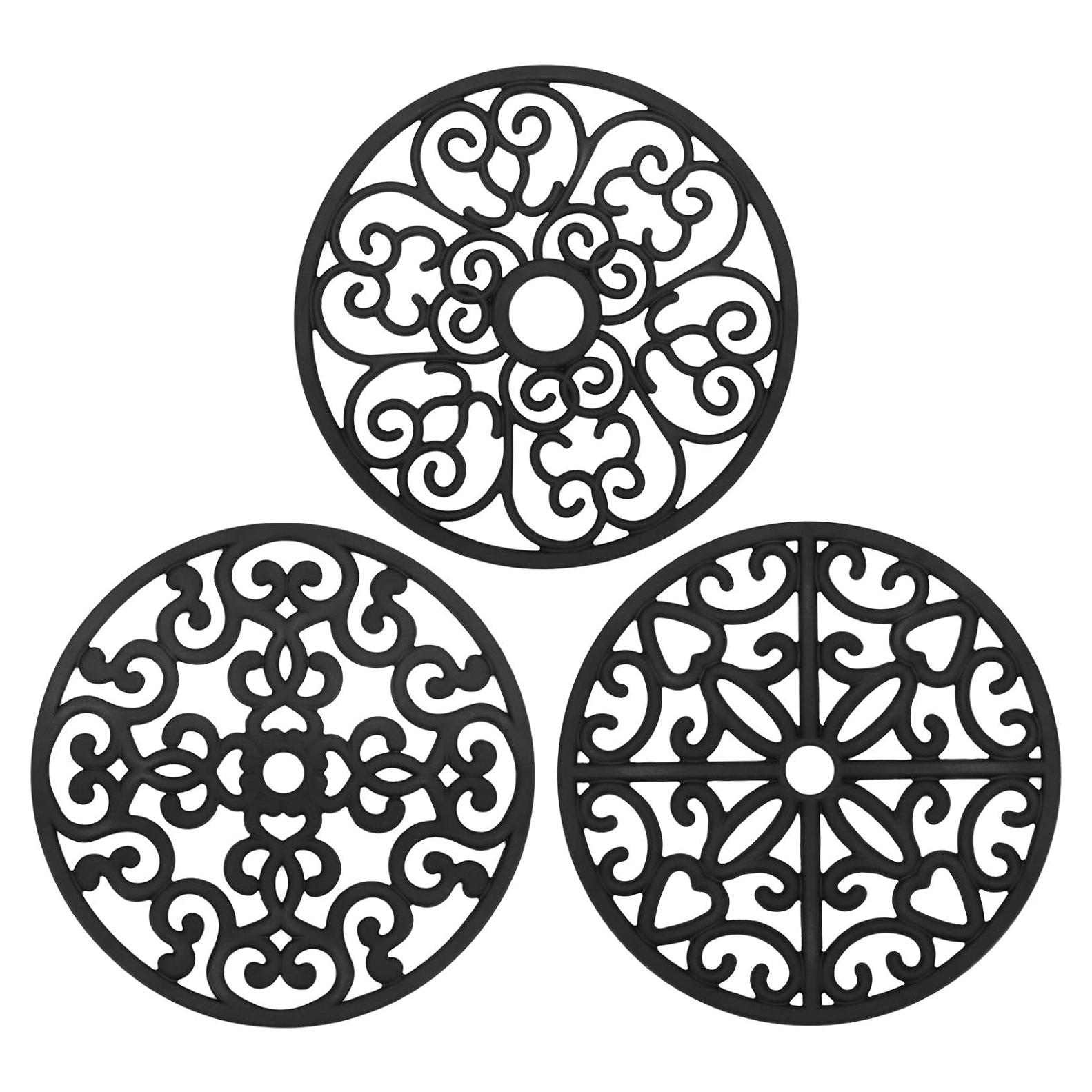 Trivets de Silicona CHEFBEE 3 Piezas Antideslizantes 19.5 cm