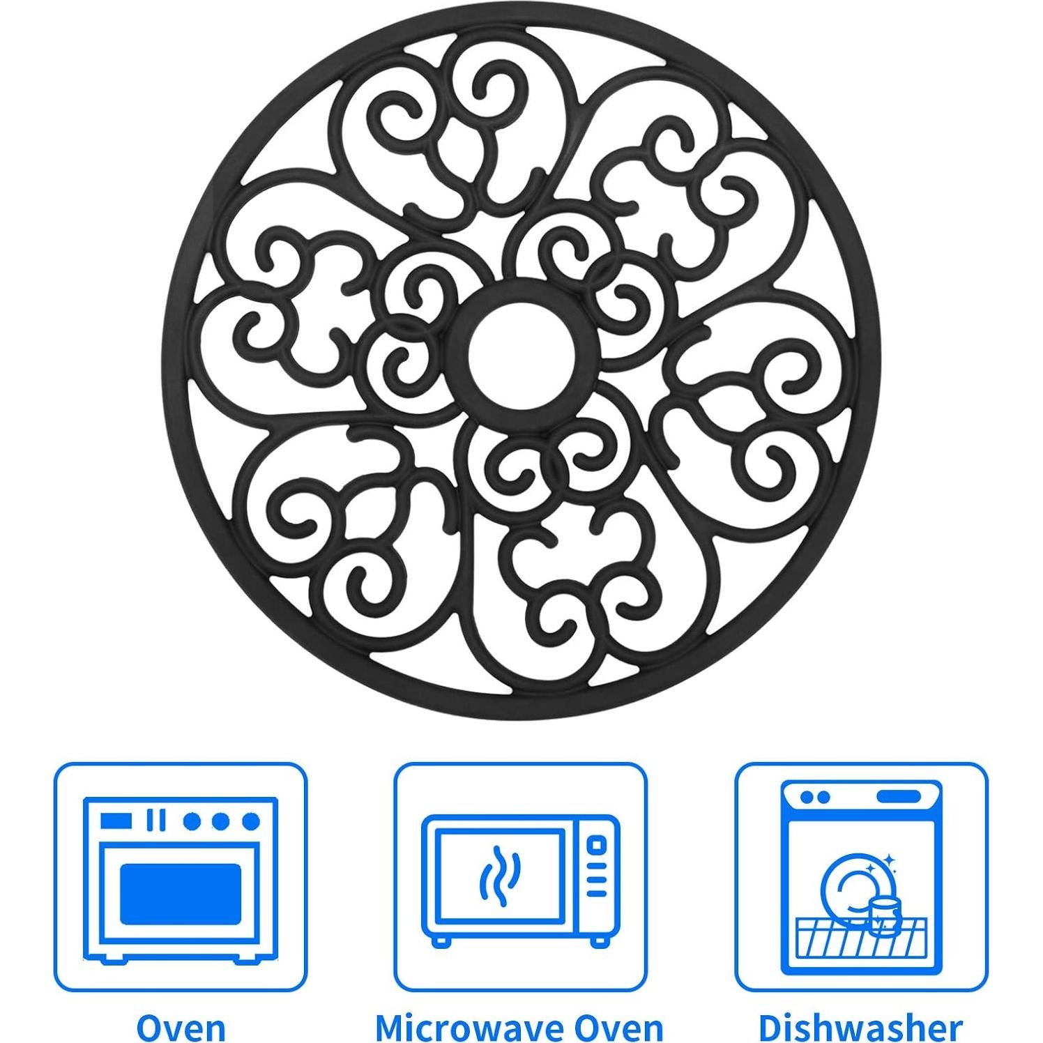 Trivets de Silicona CHEFBEE 3 Piezas Antideslizantes 19.5 cm