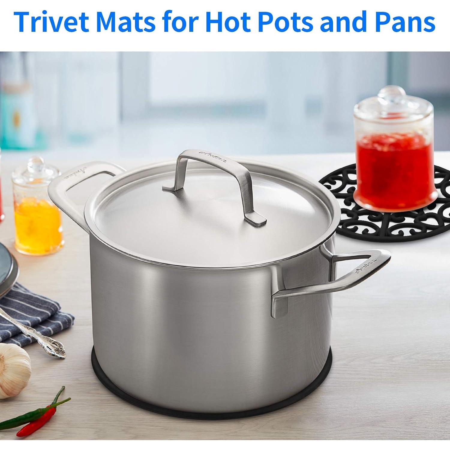 Trivets de Silicona CHEFBEE 3 Piezas Antideslizantes 19.5 cm