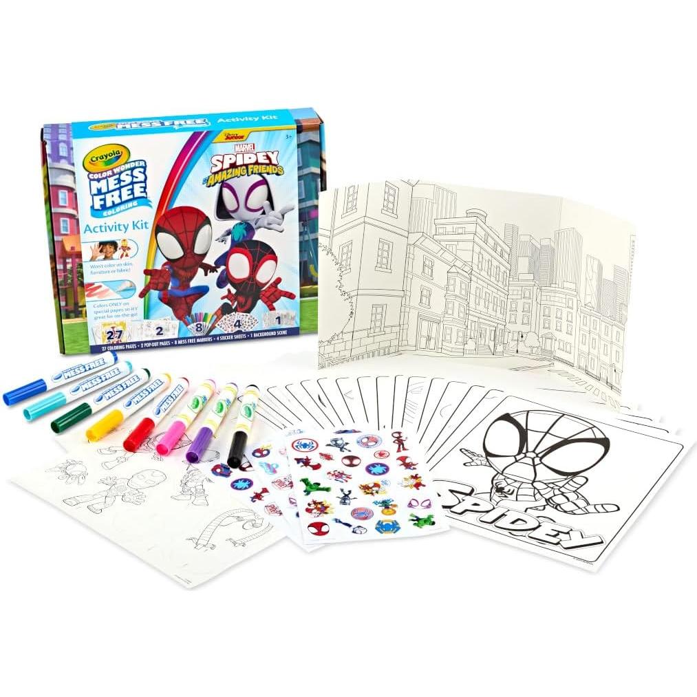 Kit de Colorear Crayola Spiderman Color Wonder 27 Páginas